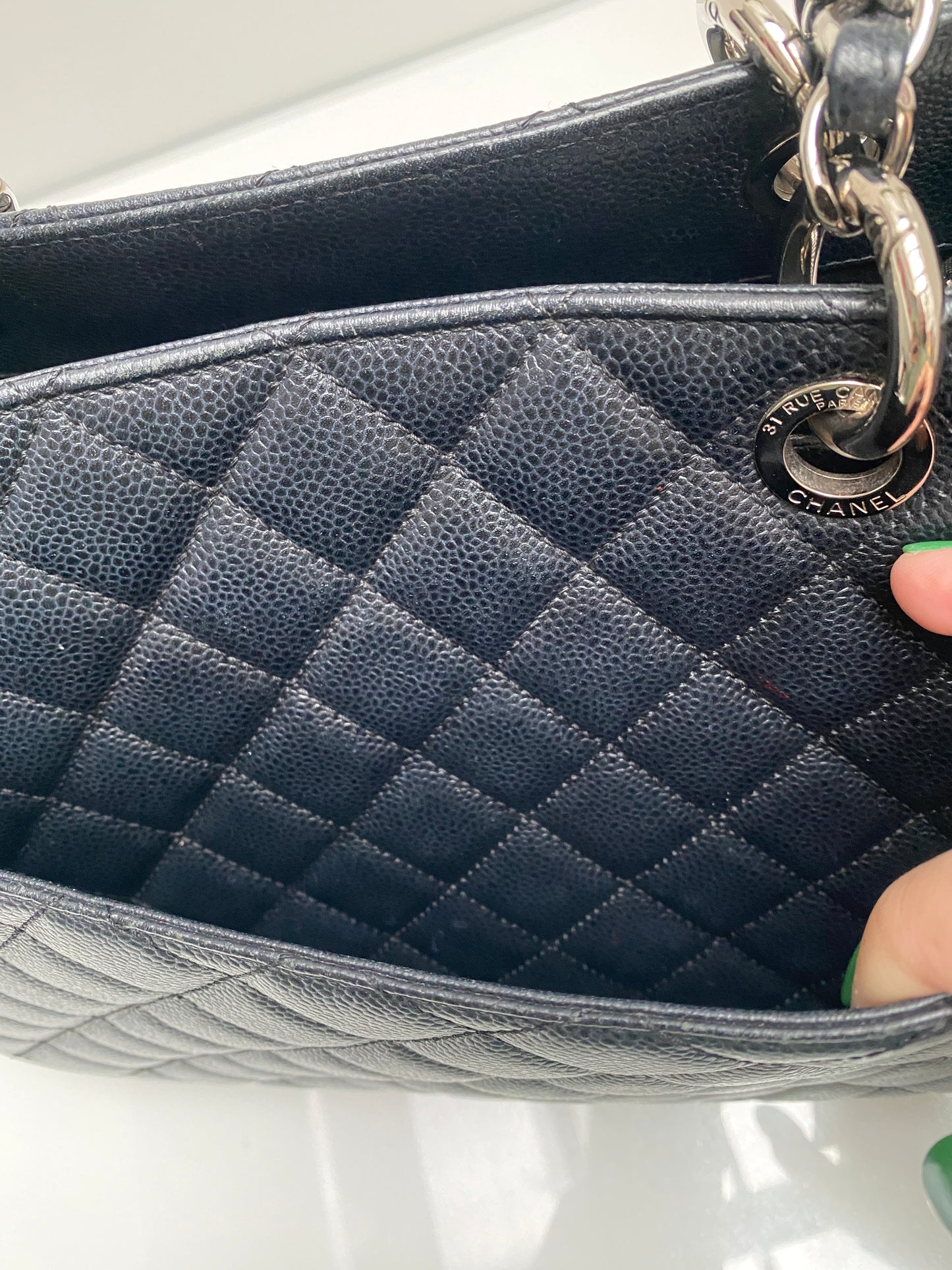 Chanel GST XL Black Caviar SHW #16