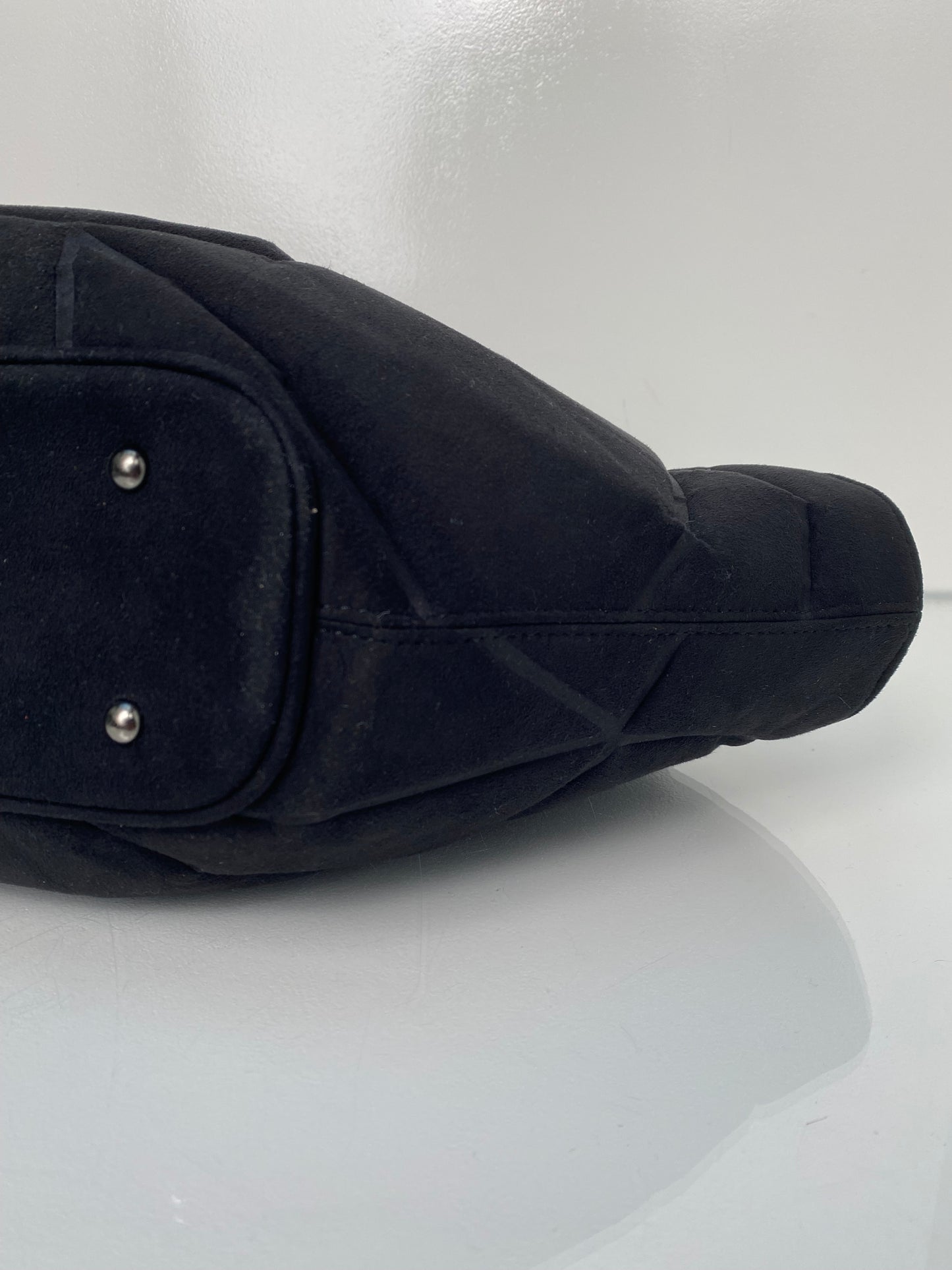 Isssey Mayake Black Cloth Geometric Tote Bag
