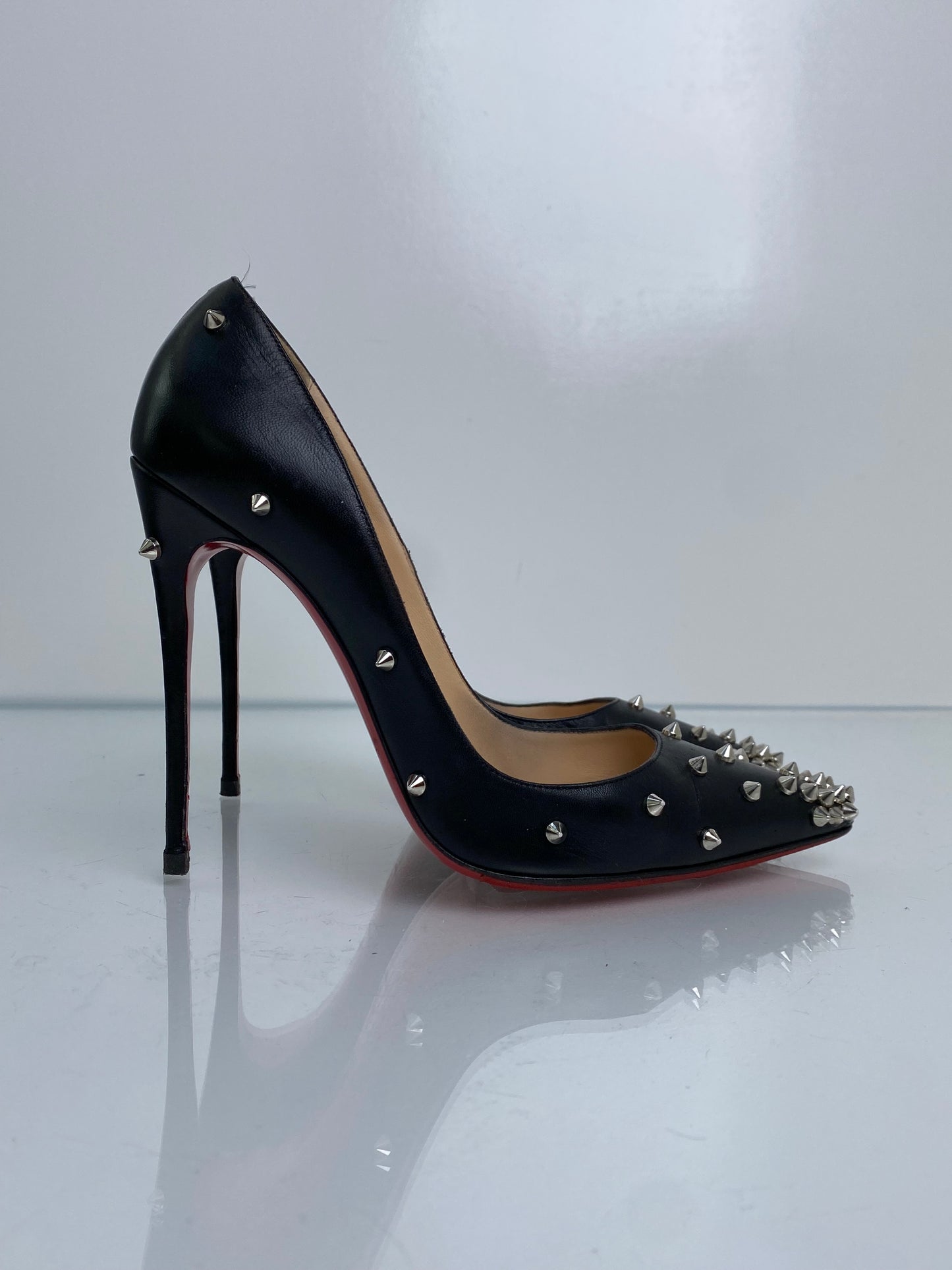 Christian Louboutin Black Spike Heels, 39.5