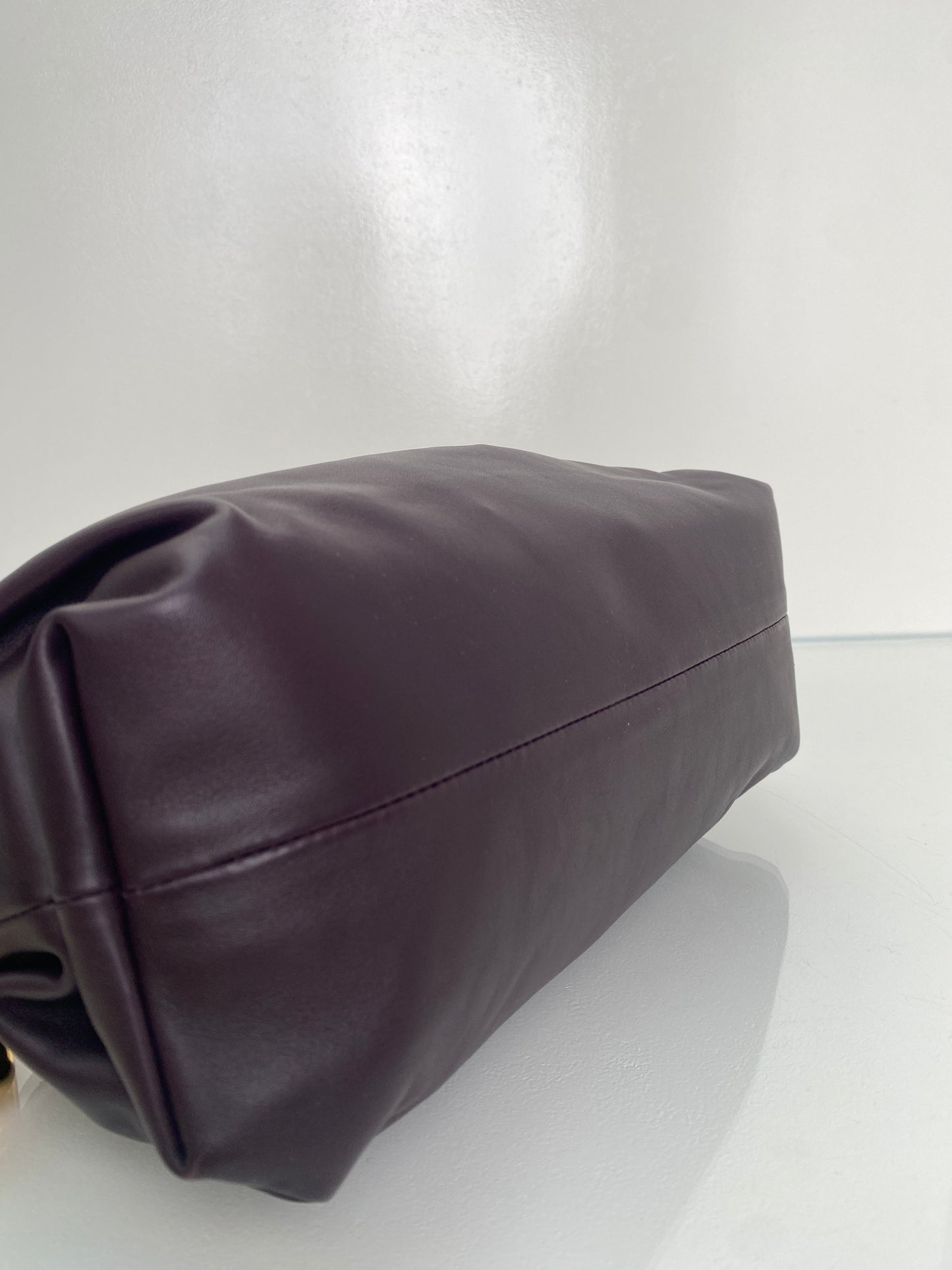 Bottega Veneta Eggplant Nappa Chain Bag GHW