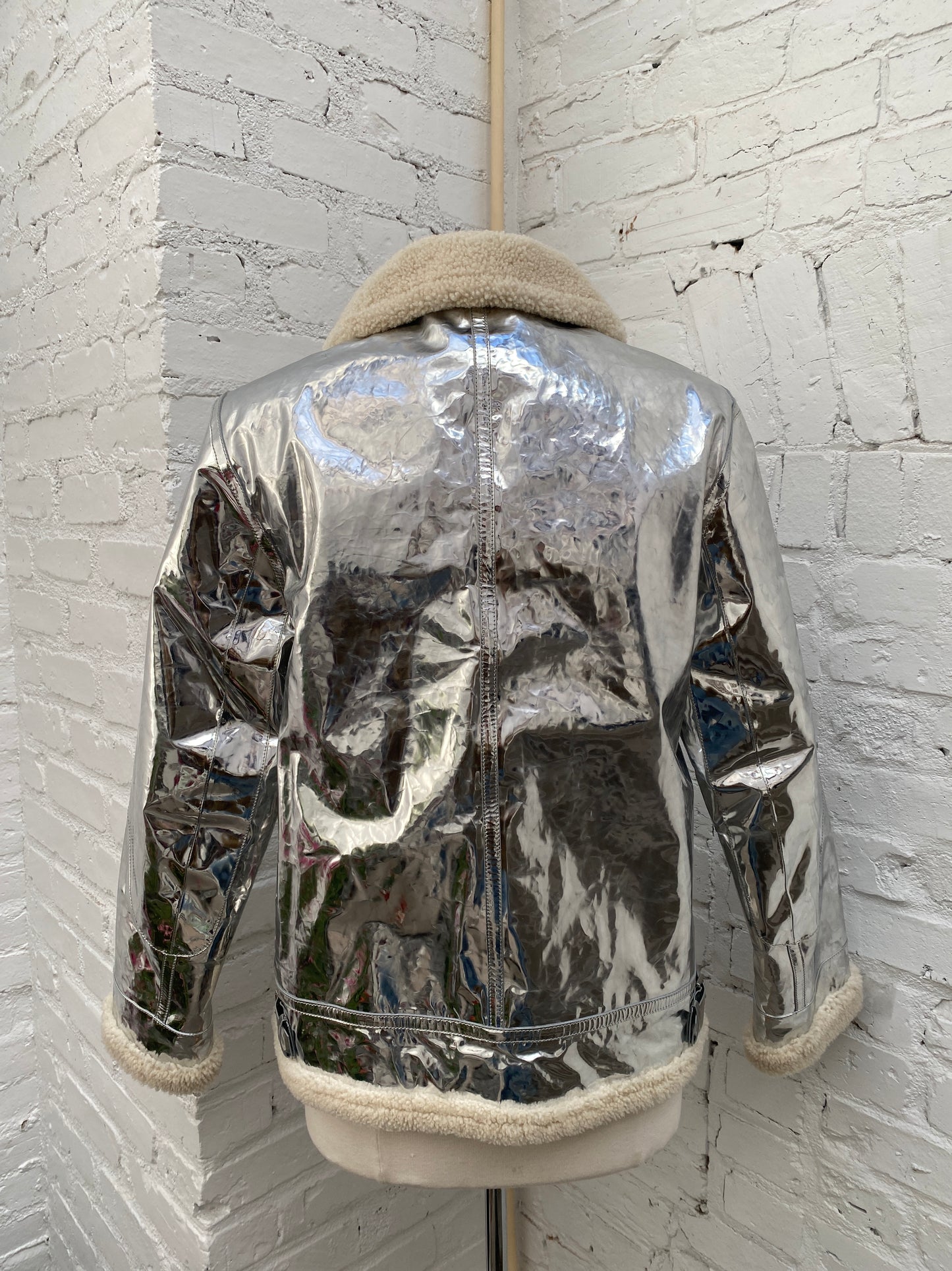 Ralph Lauren Mirror Metallic Silver Jacket, 6