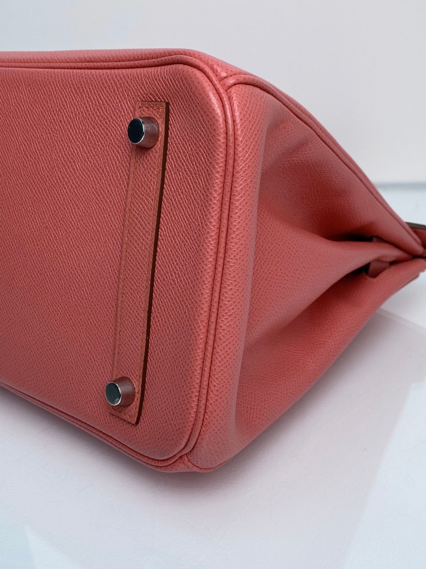 Hermes Birkin 30 Flamingo Epsom PHW #Q