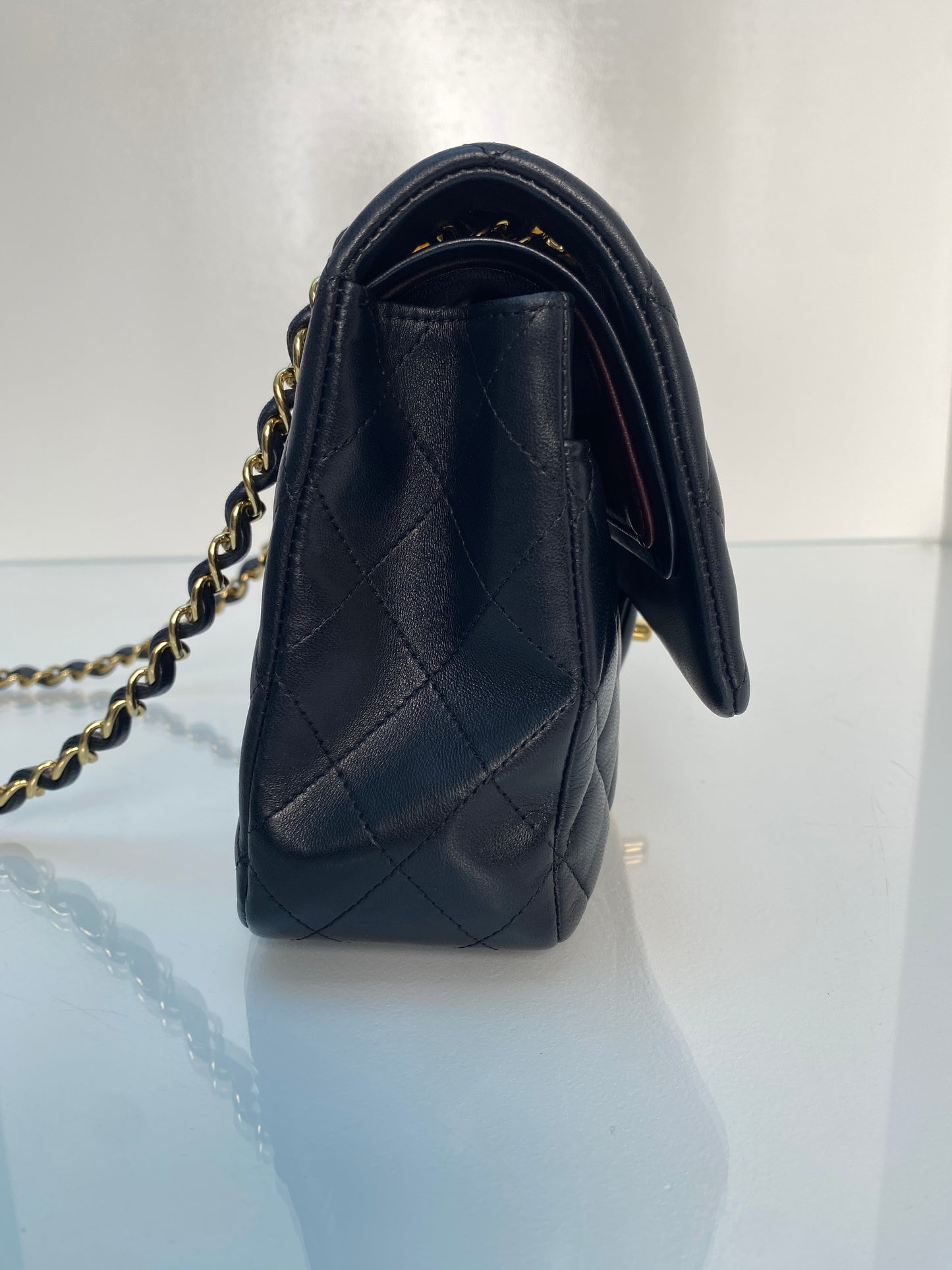 Chanel Medium Double Flap Black Lambskin GHW #23