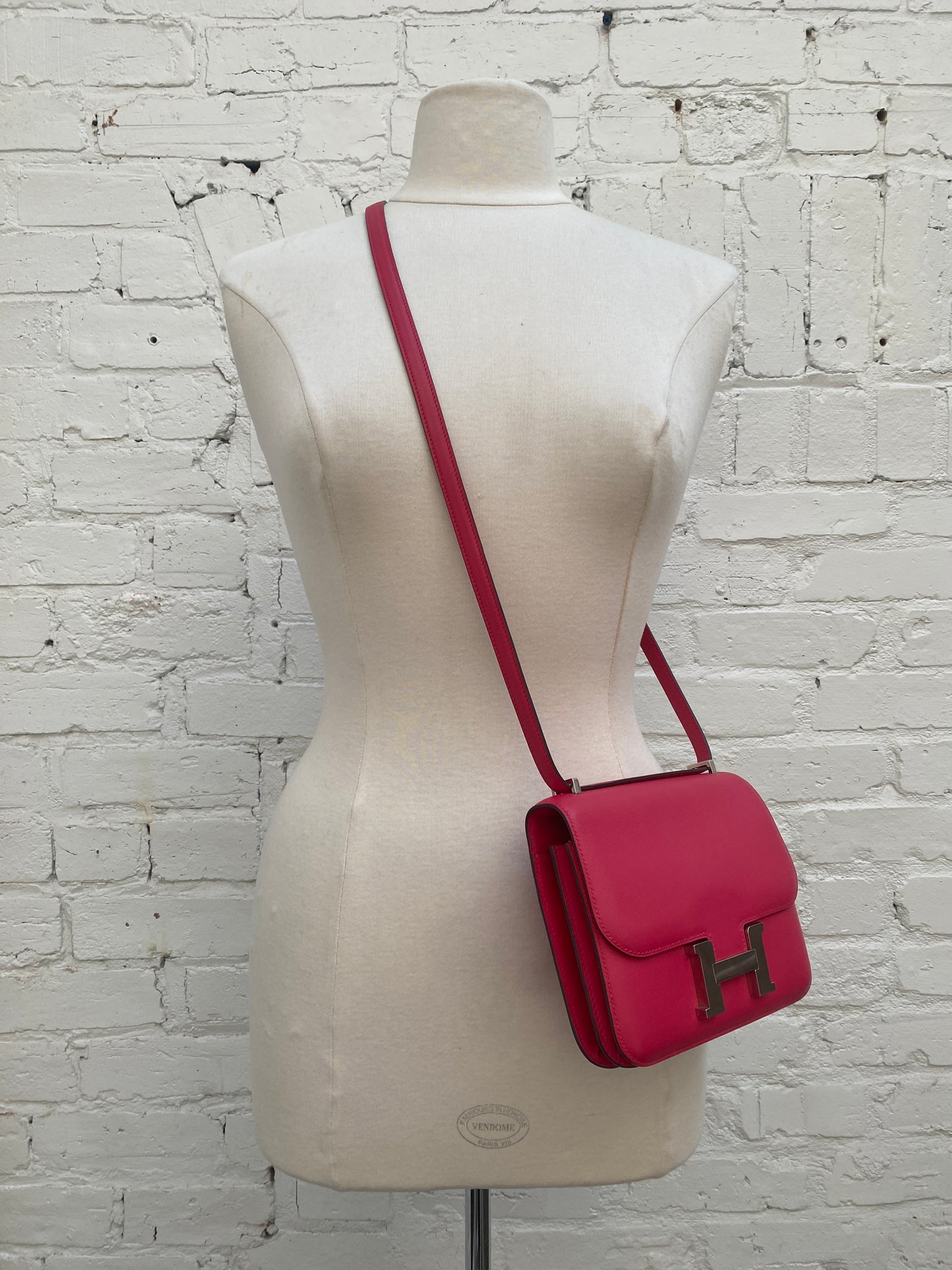 Hermes Constance 18 Rose Extreme SHW #C