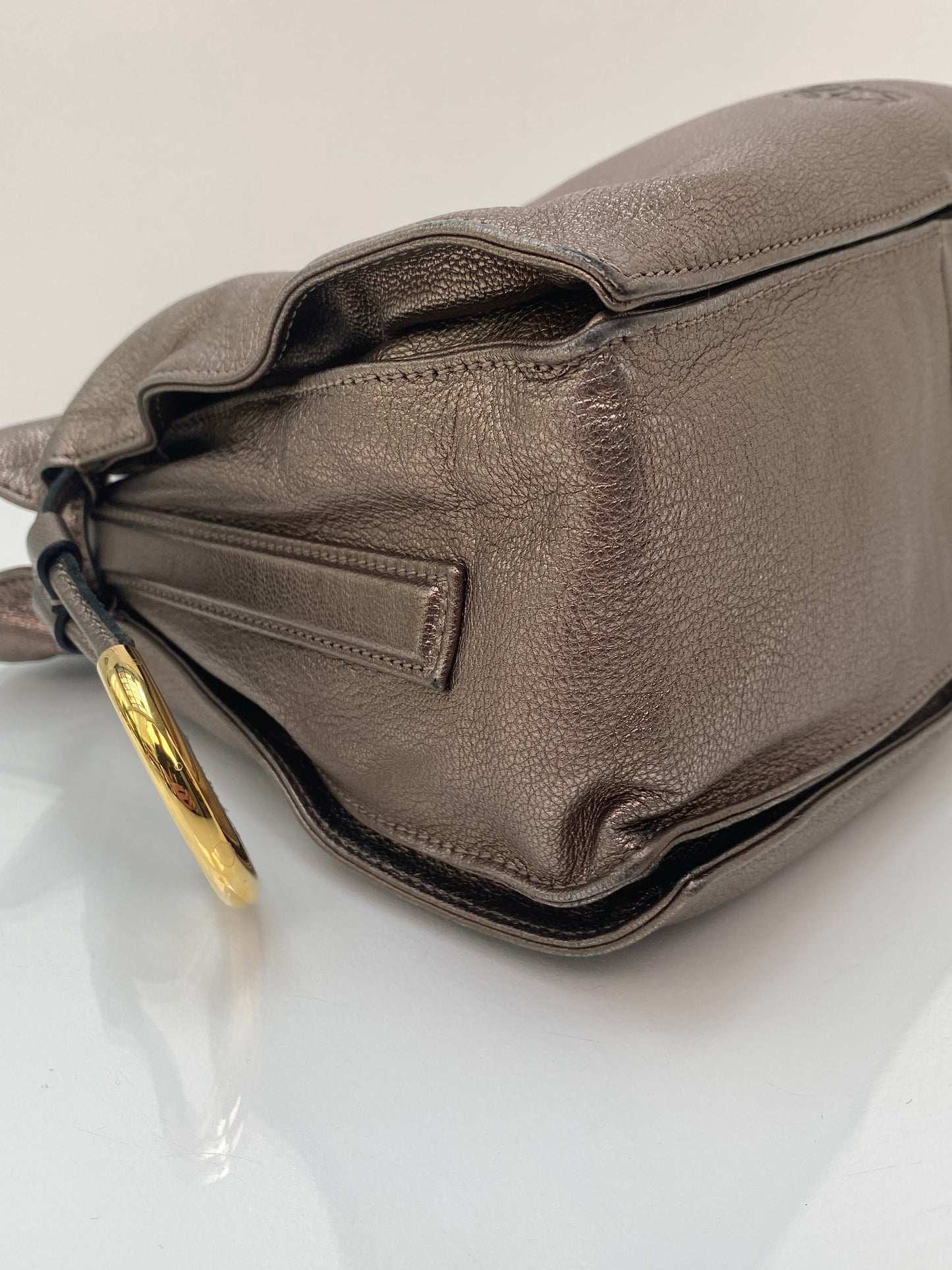 Loewe Brown Metallic Bag GHW