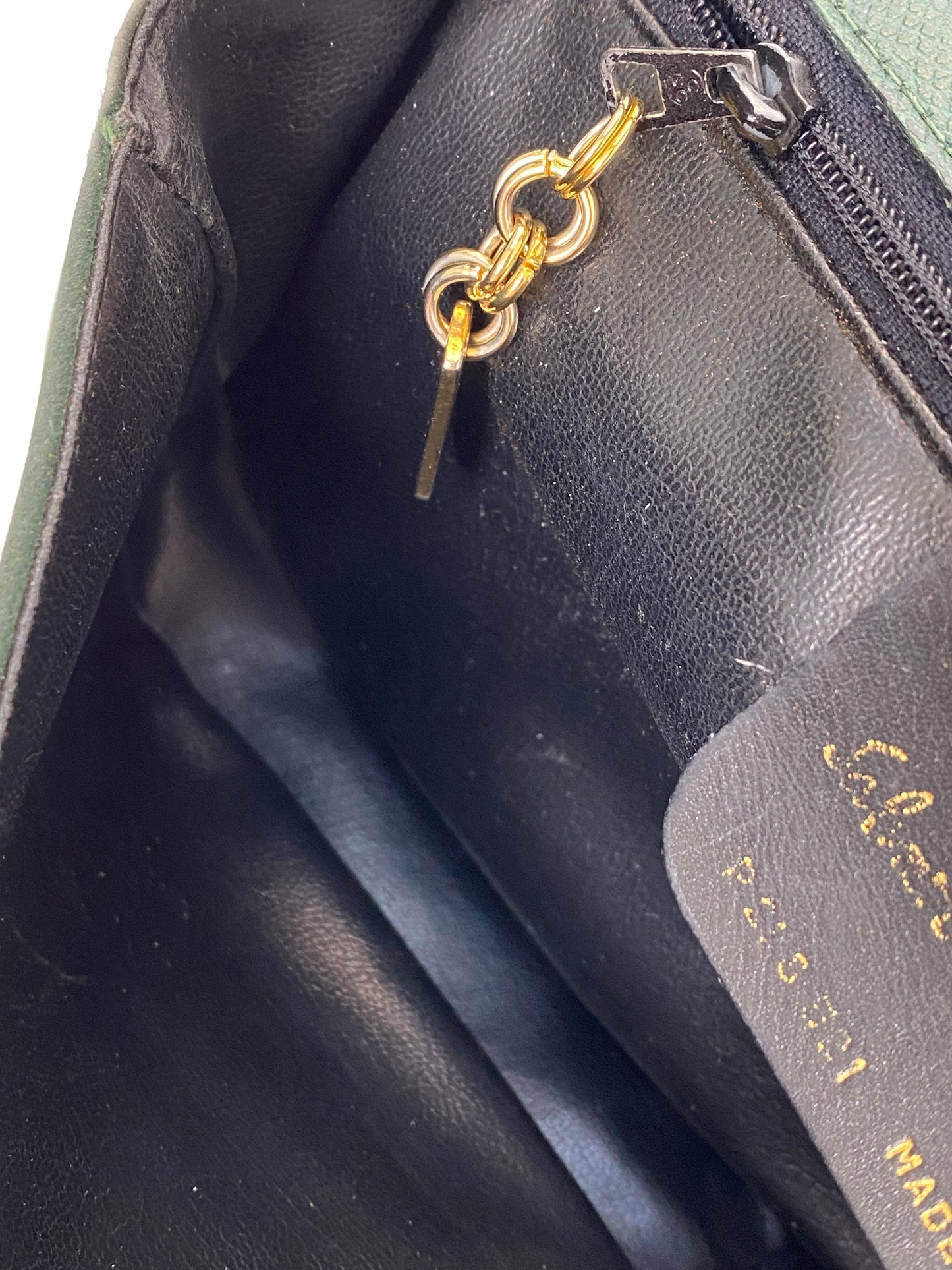 Ferragamo Vintage Green Velvet Crossbody Bag GHW