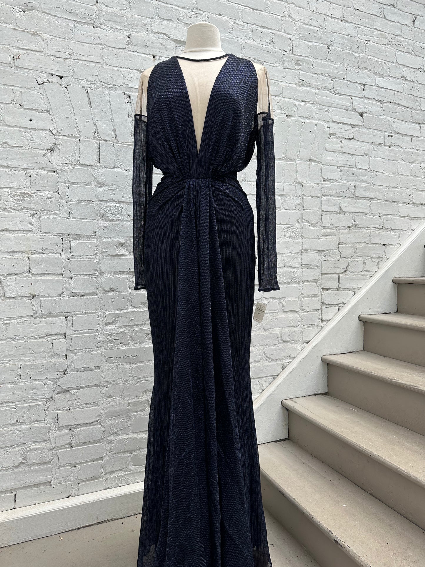 Talbot Runhof Navy Glitter Dress