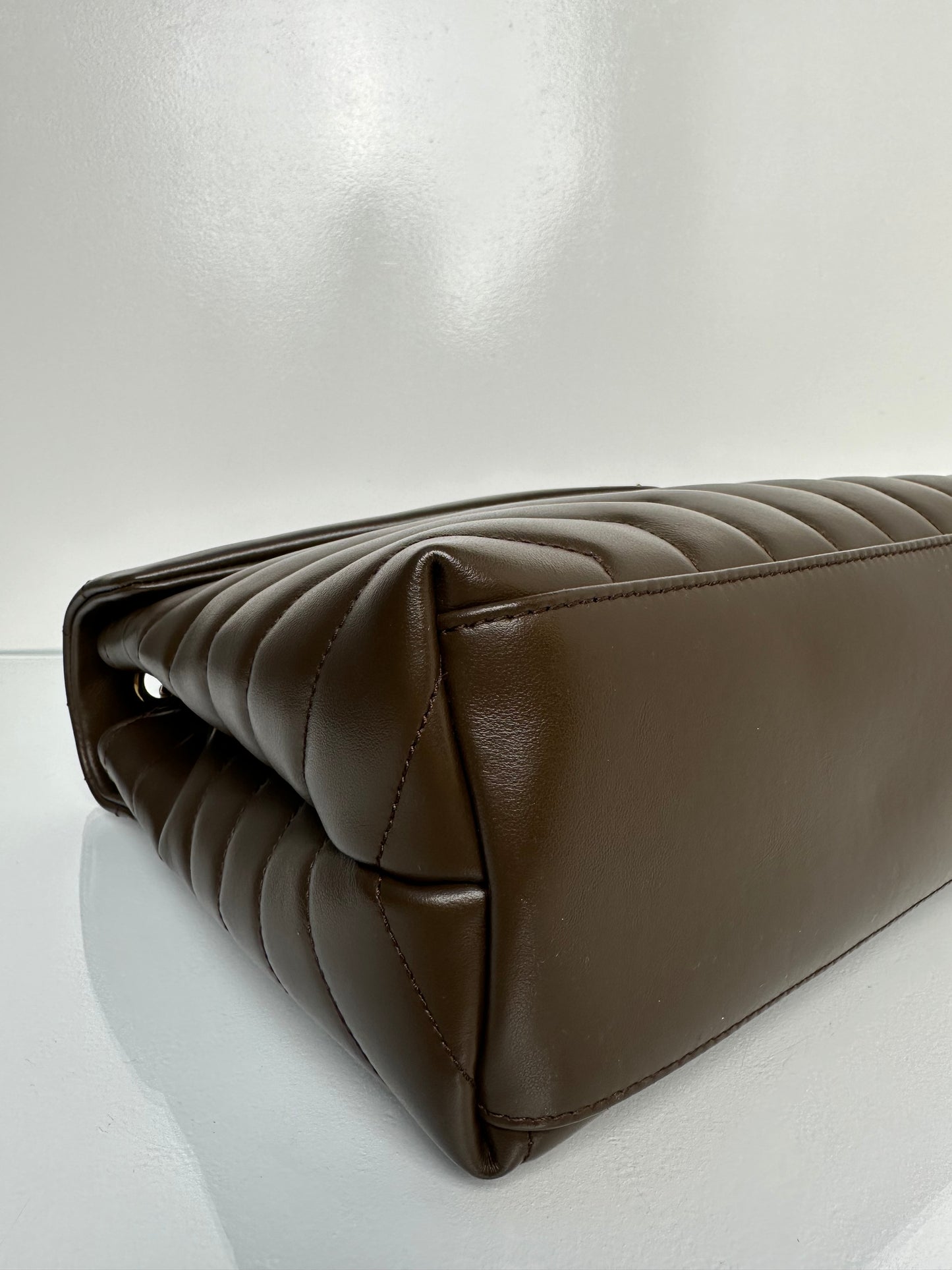 Saint Laurent Loulou Brown Matelasse Bag
