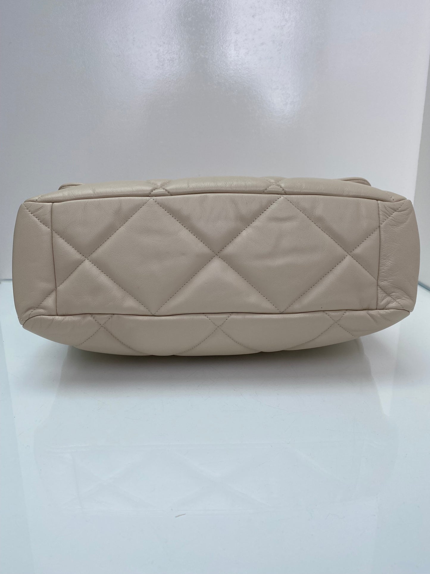 Chanel Cream Quilted Large 19 Bag TTHW