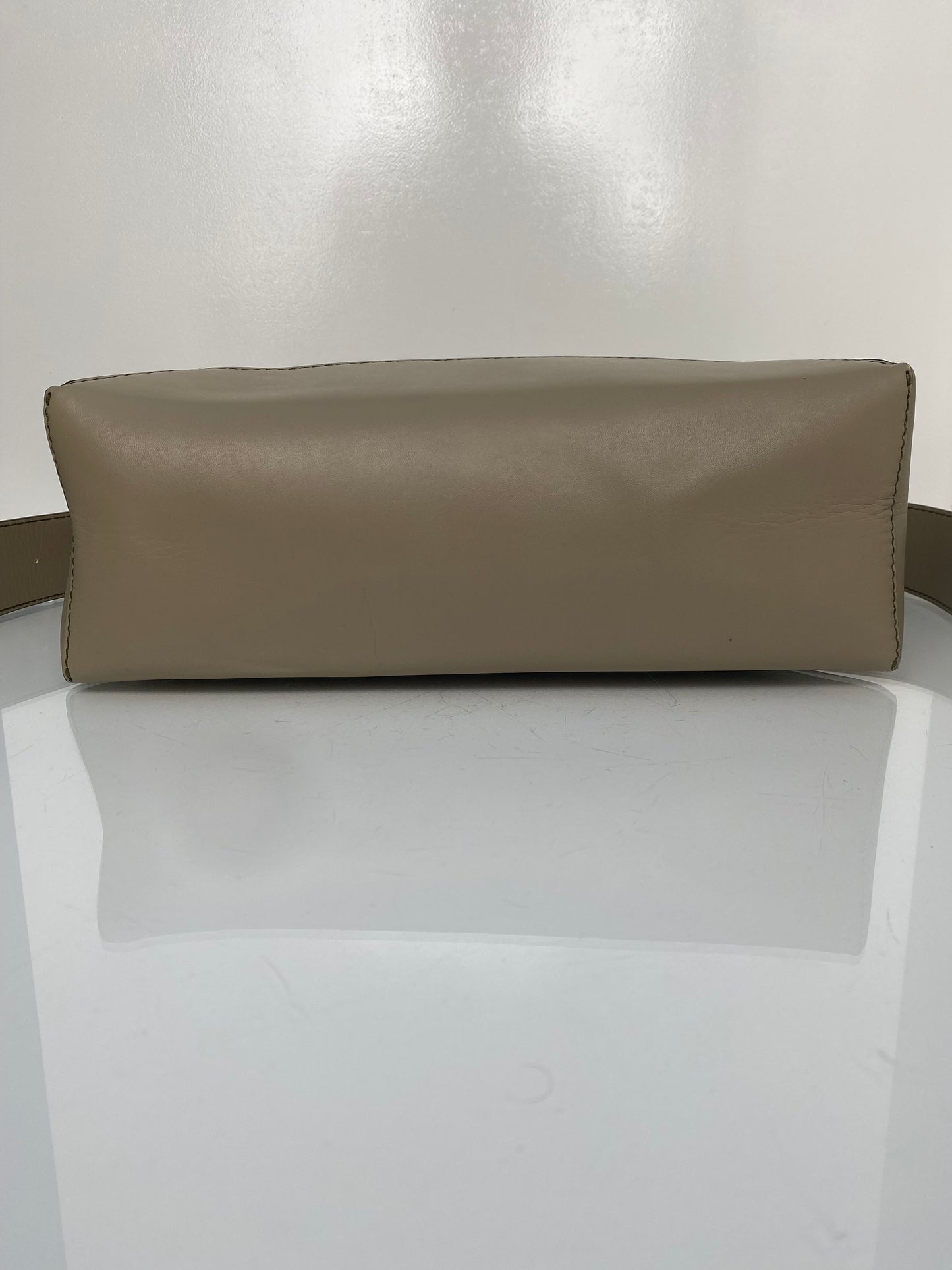 Stella McCartney Taupe/ Grey Eco Braided-Strap Medium Hobo Bag GHW
