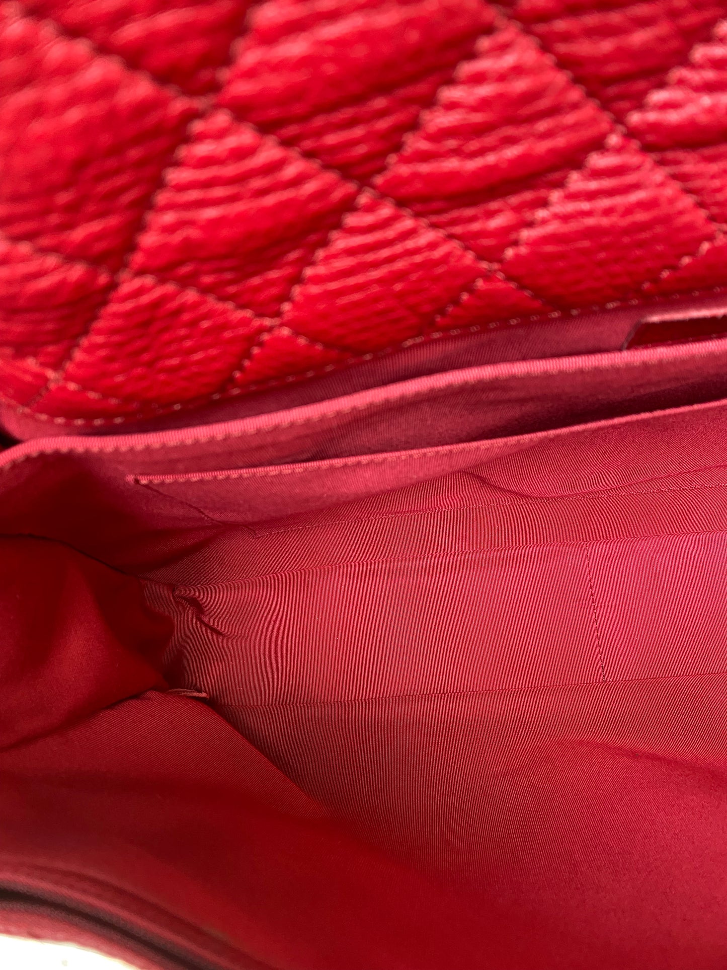 Chanel Red Quilted XXL Travel Flap Bag GHW