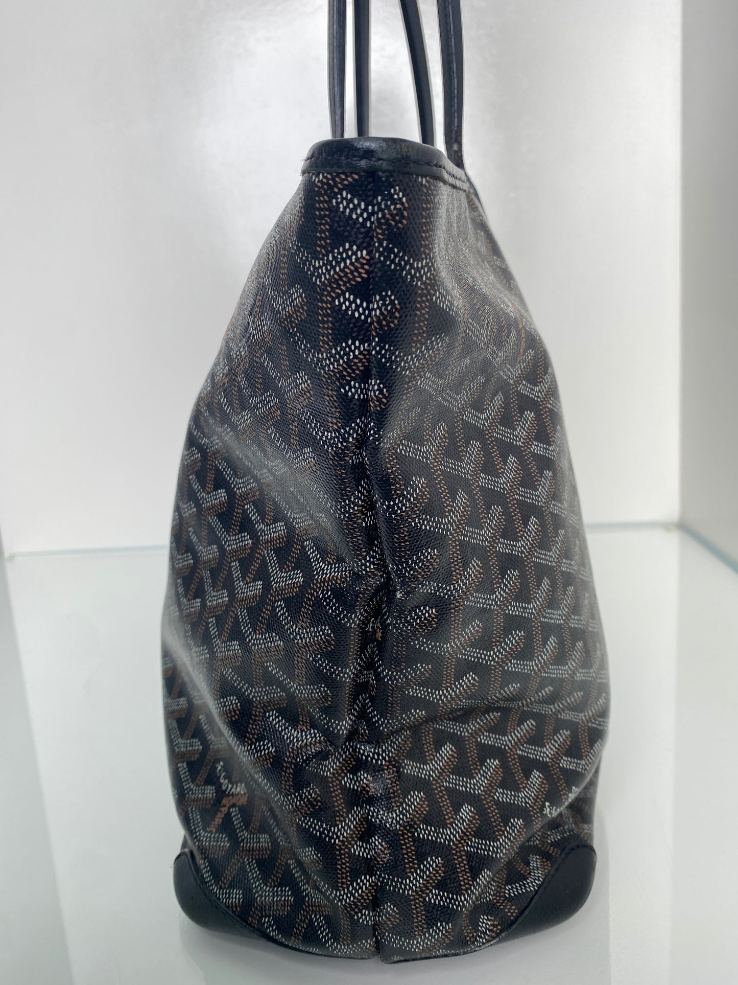 Goyard Black Artois MM Tote Bag SHW