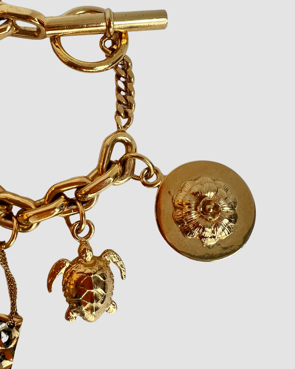 Chanel 24k Gold Plated Charm Bracelet