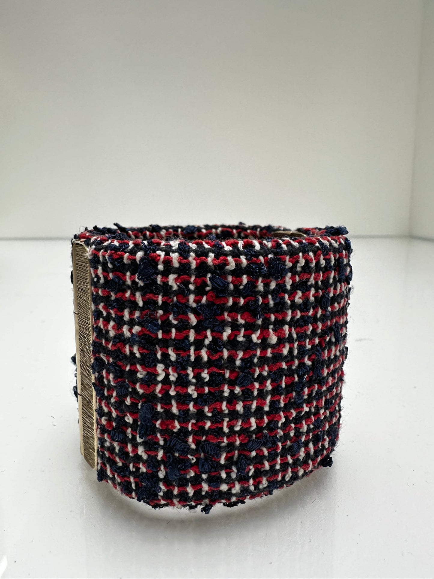 Chanel Red White & Blue Tweed Cuff