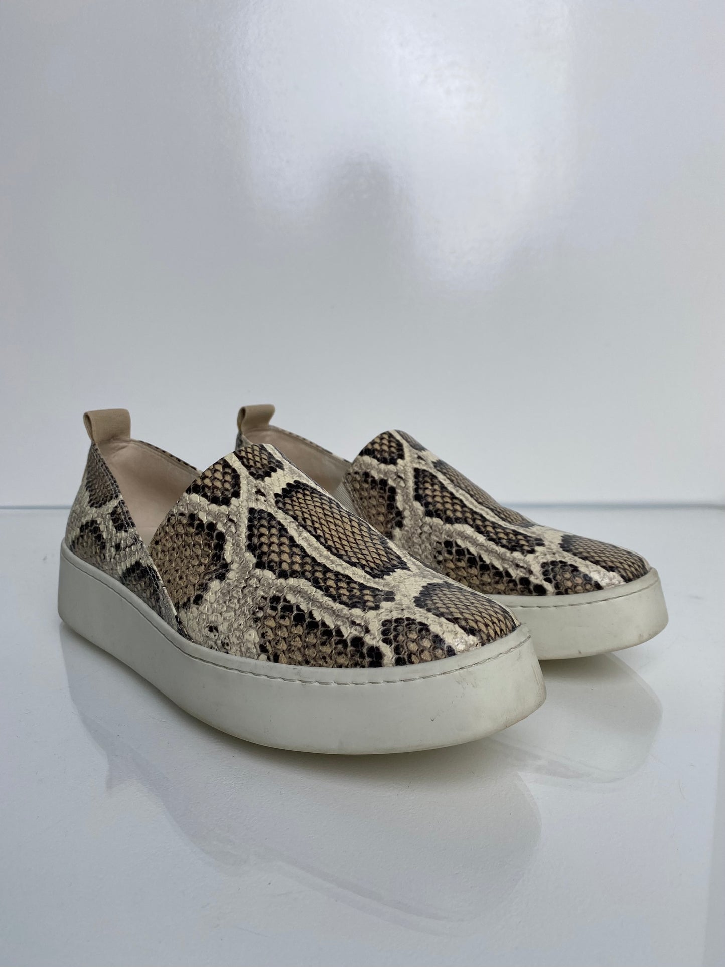 Vince Black & Grey Snakeprint Sneakers, 38