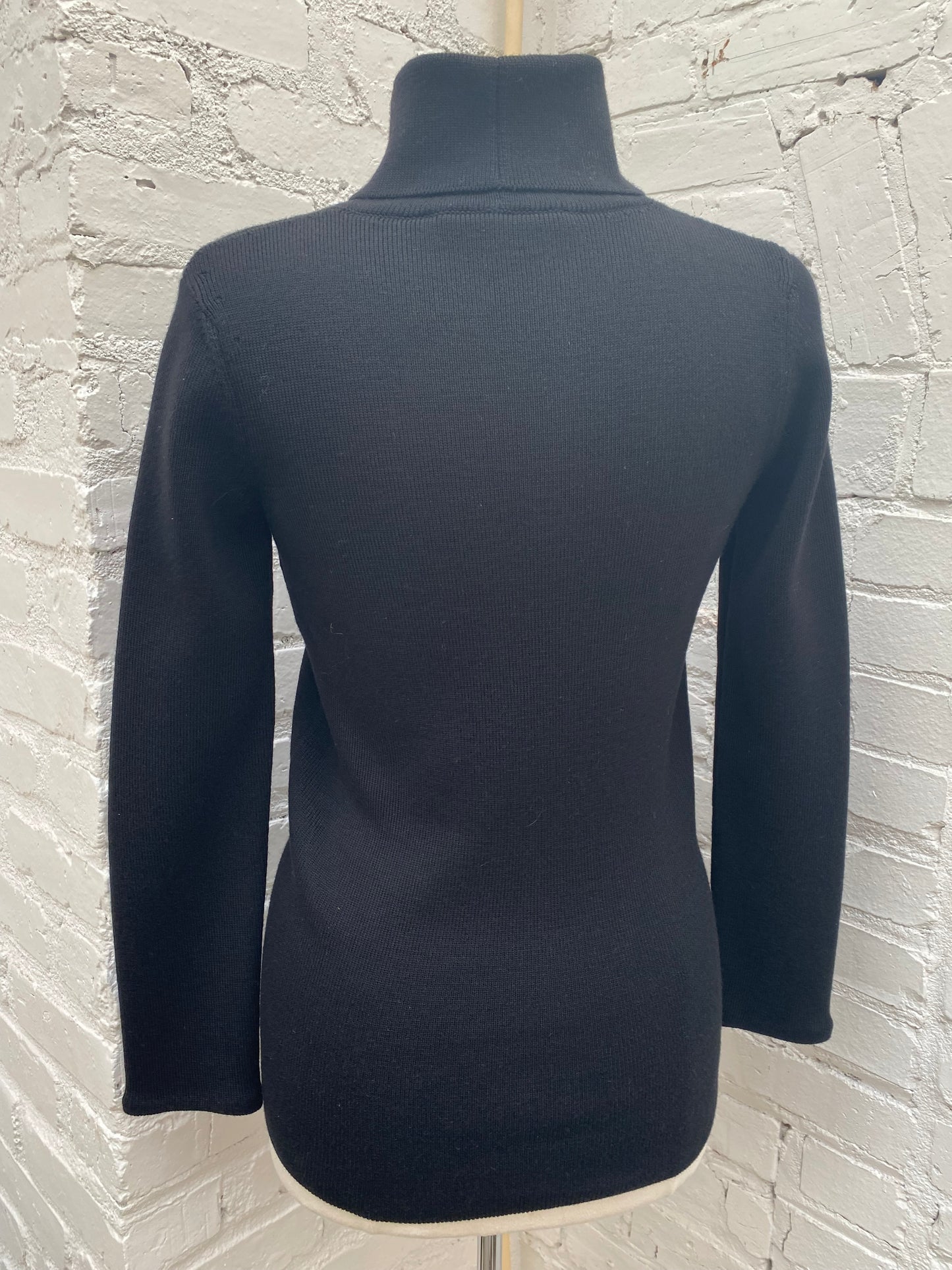 Christian Dior Black High Neck Sweater, 40