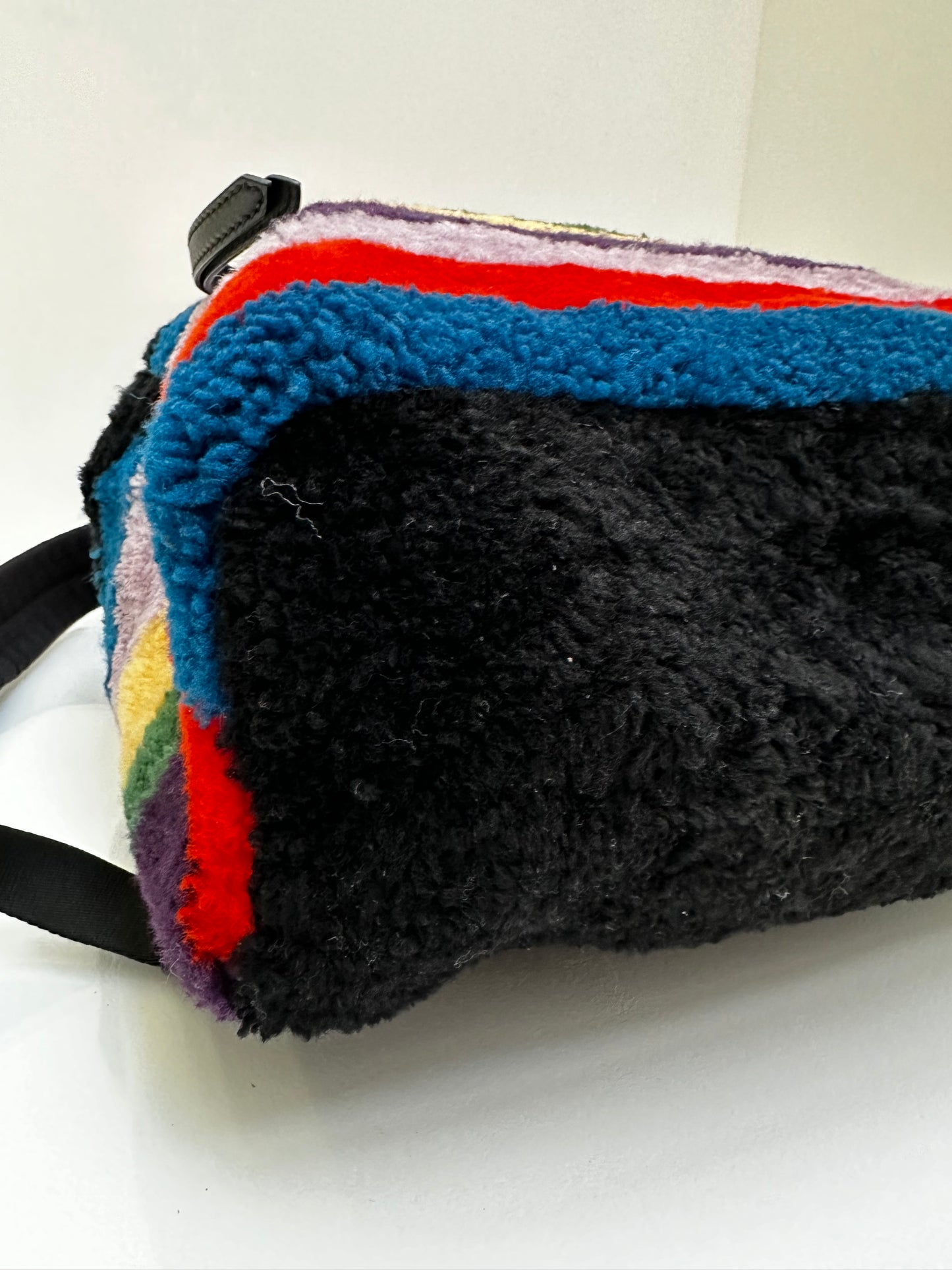Fendi Shearling Multicolor Monster Backpack