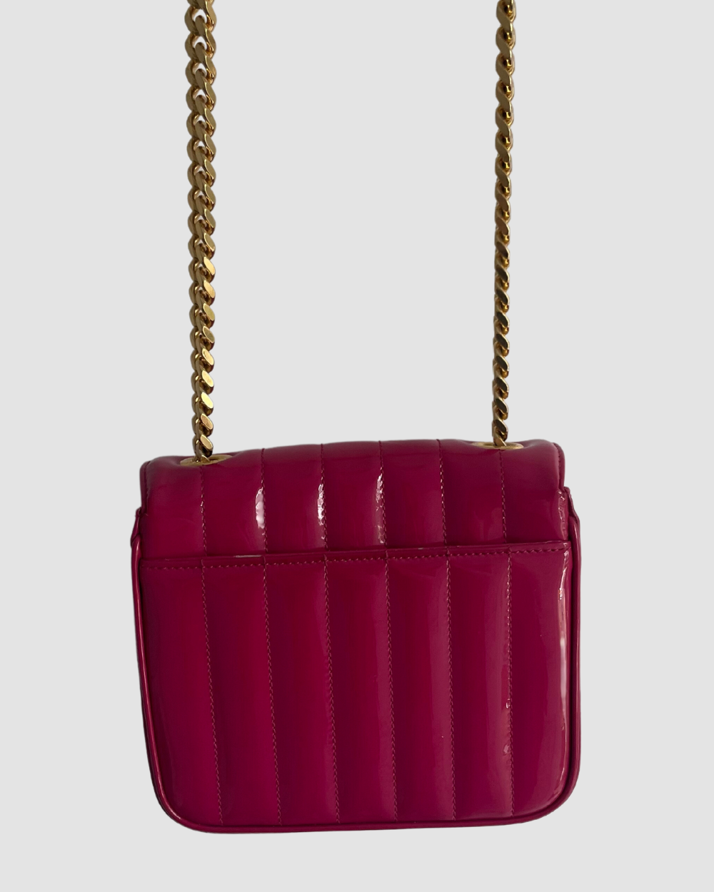 Saint Laurent Patent Vertical Vicky Pink