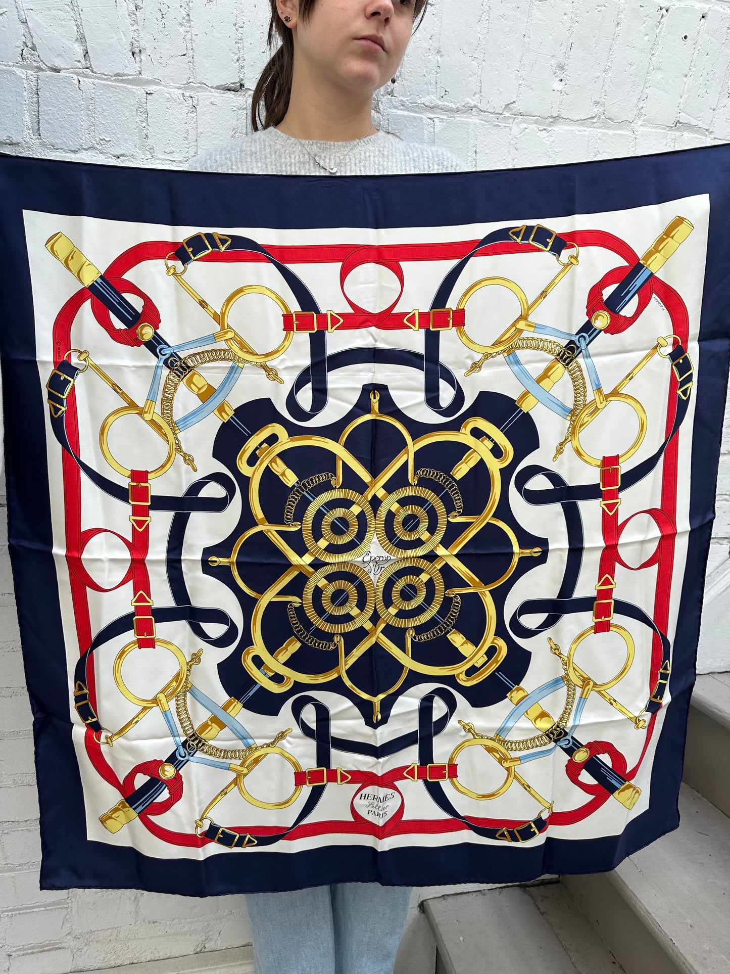 Hermes Eperon d'Or Silk Scarf