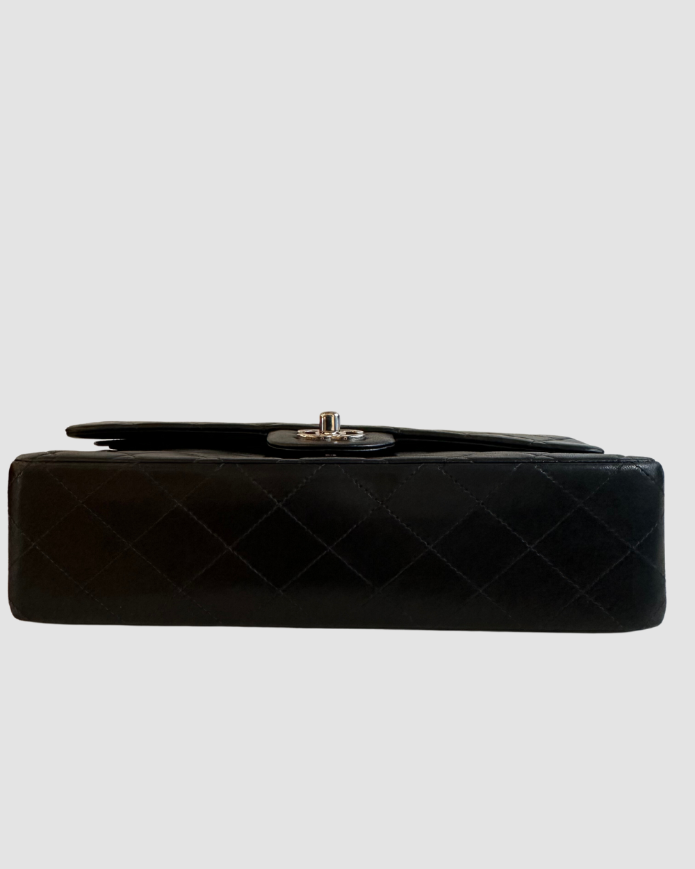 Chanel Medium Black Lambskin Double Flap SHW