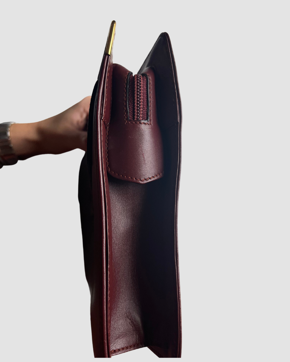 Cartier Vintage Burgundy Leather Clutch