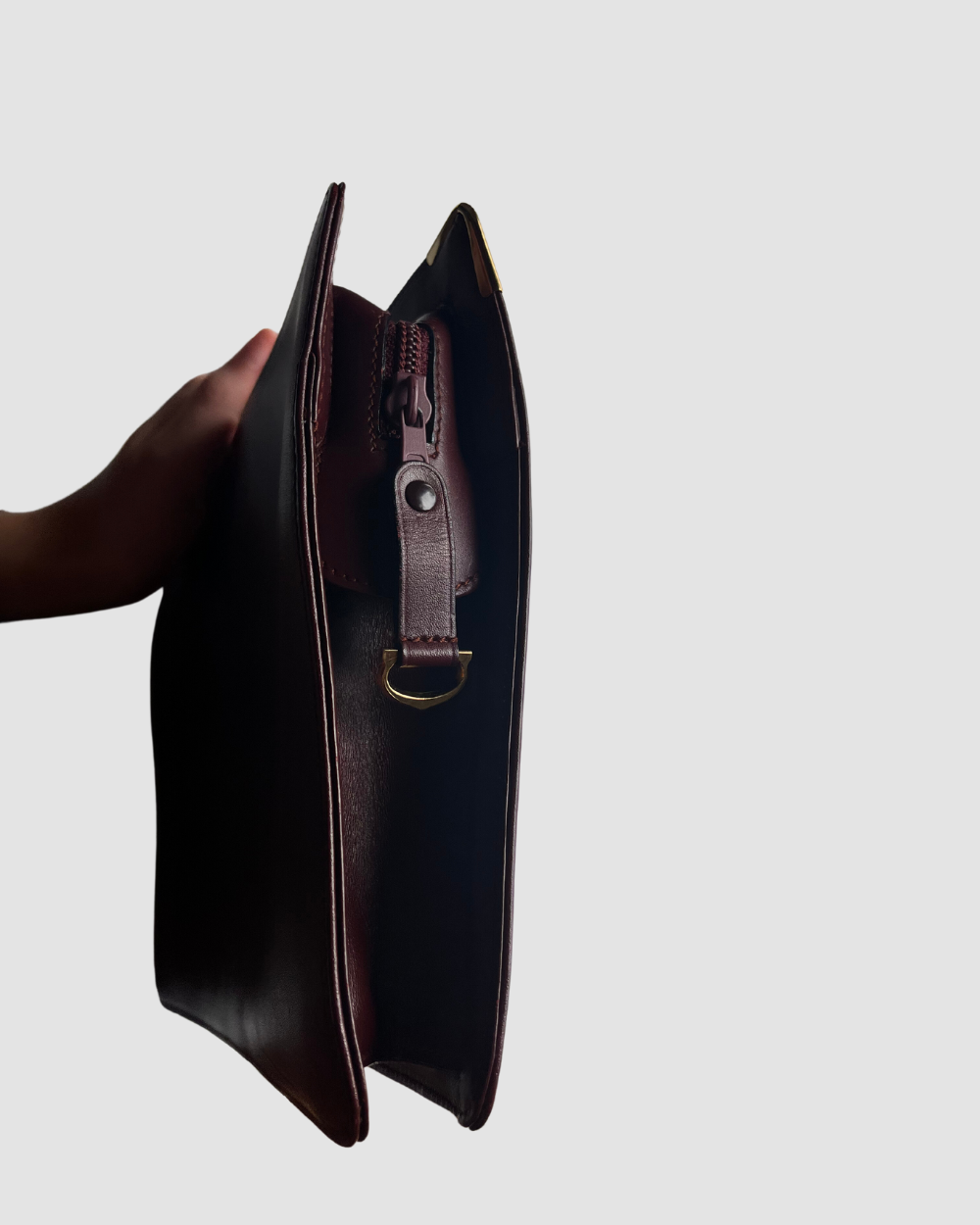 Cartier Vintage Burgundy Leather Clutch
