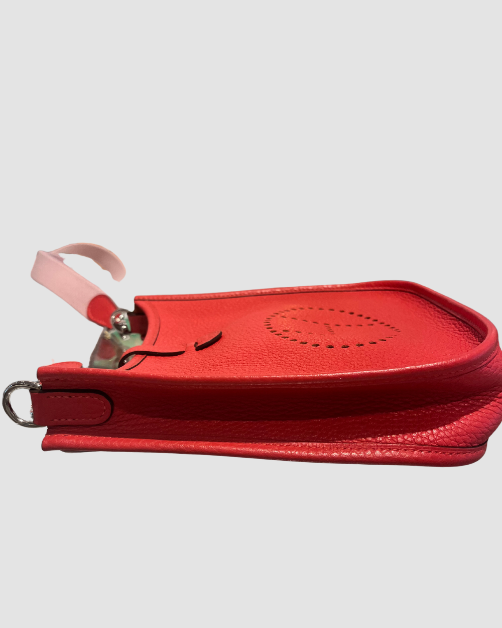 Hermes Rouge Togo Leather Evelyne TPM