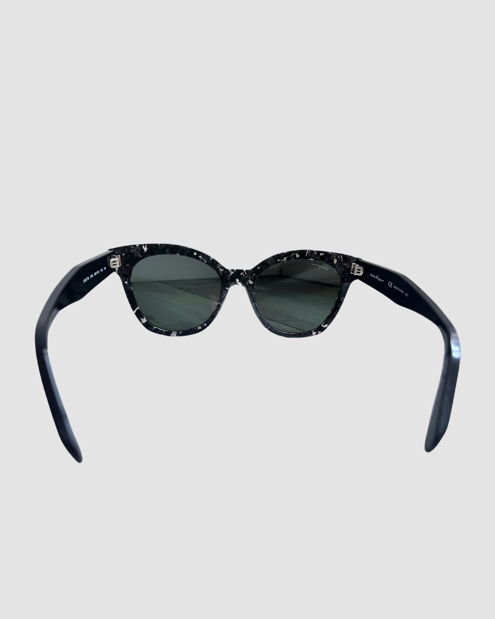 Salvatore Ferragamo Cat Eye Black Sunglasses