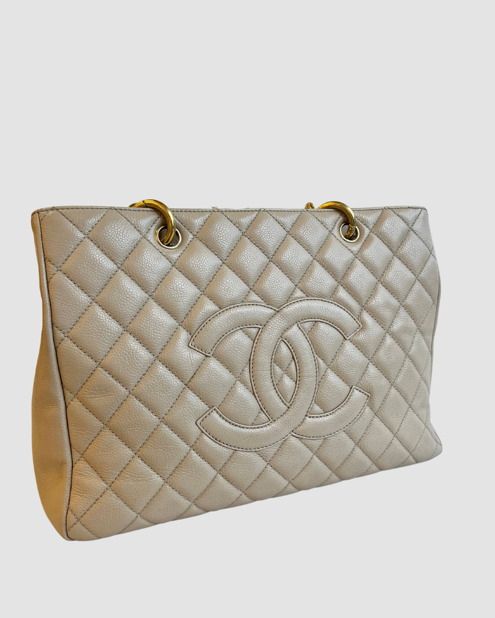 Chanel Beige Caviar Leather GST GHW