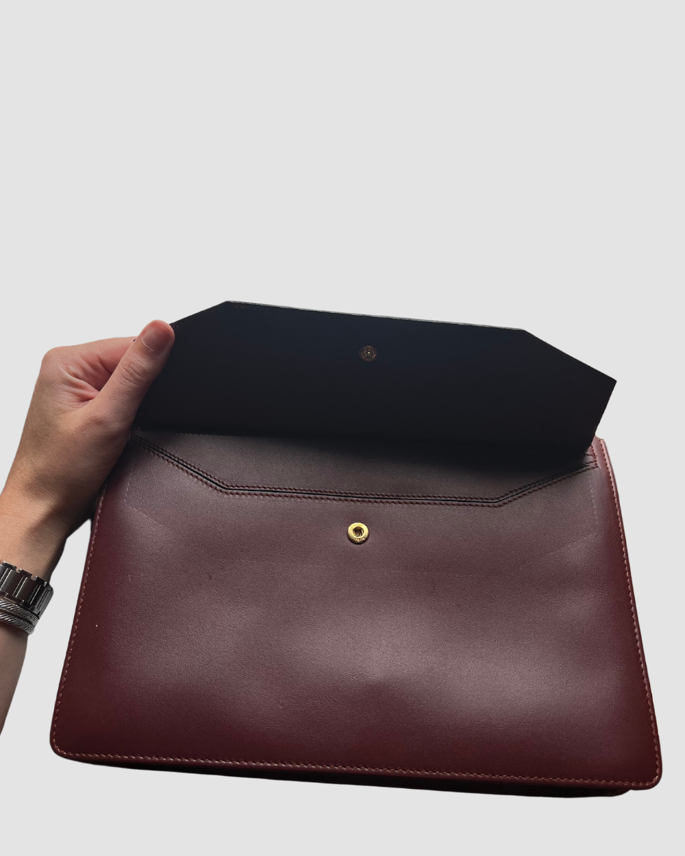 Cartier Vintage Burgundy Leather Clutch
