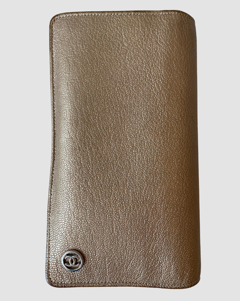 Chanel Vintage Metallic Gold Wallet As is