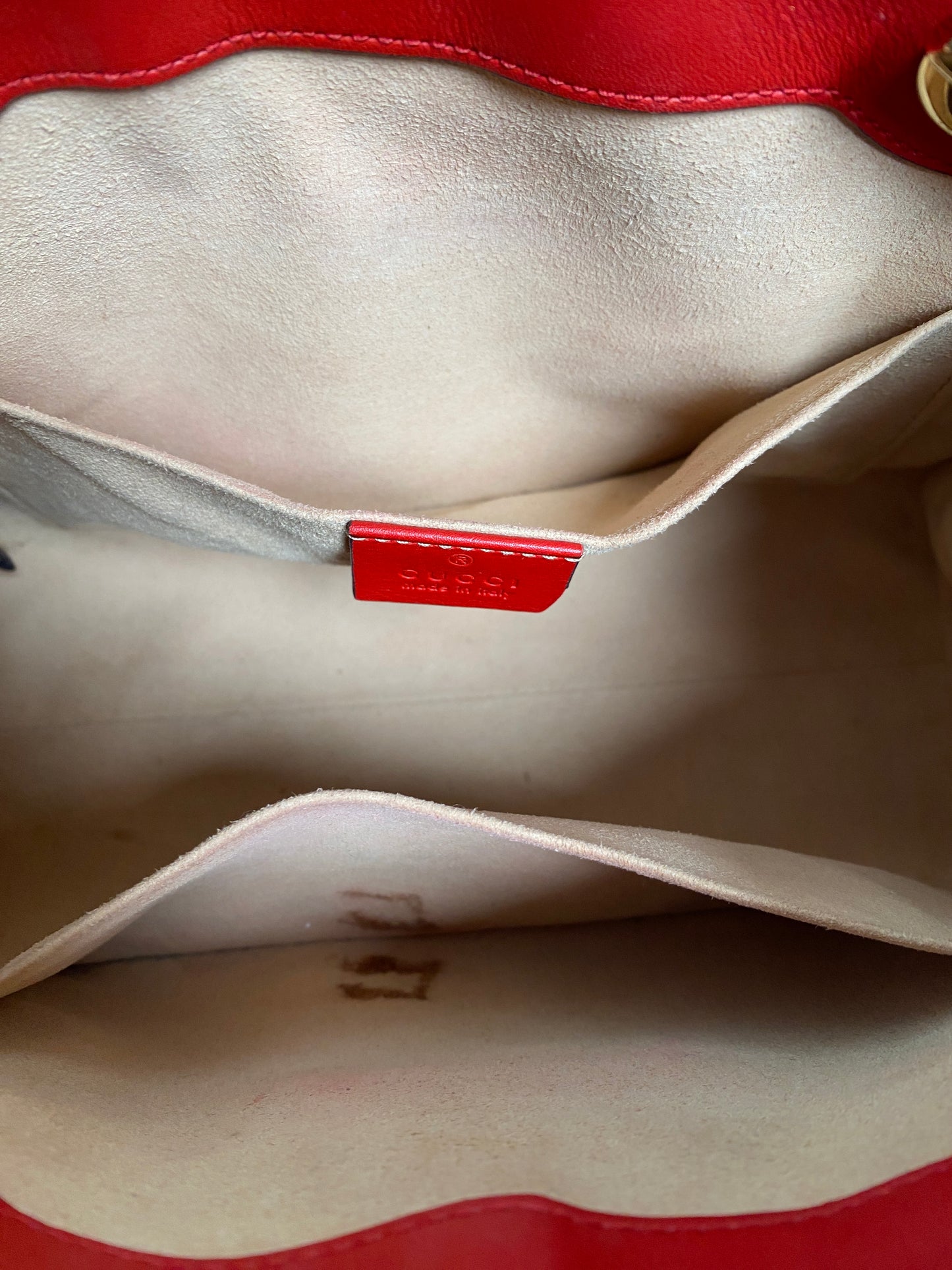 Gucci Red Supreme Apple Padlock Shoulder Bag GHW