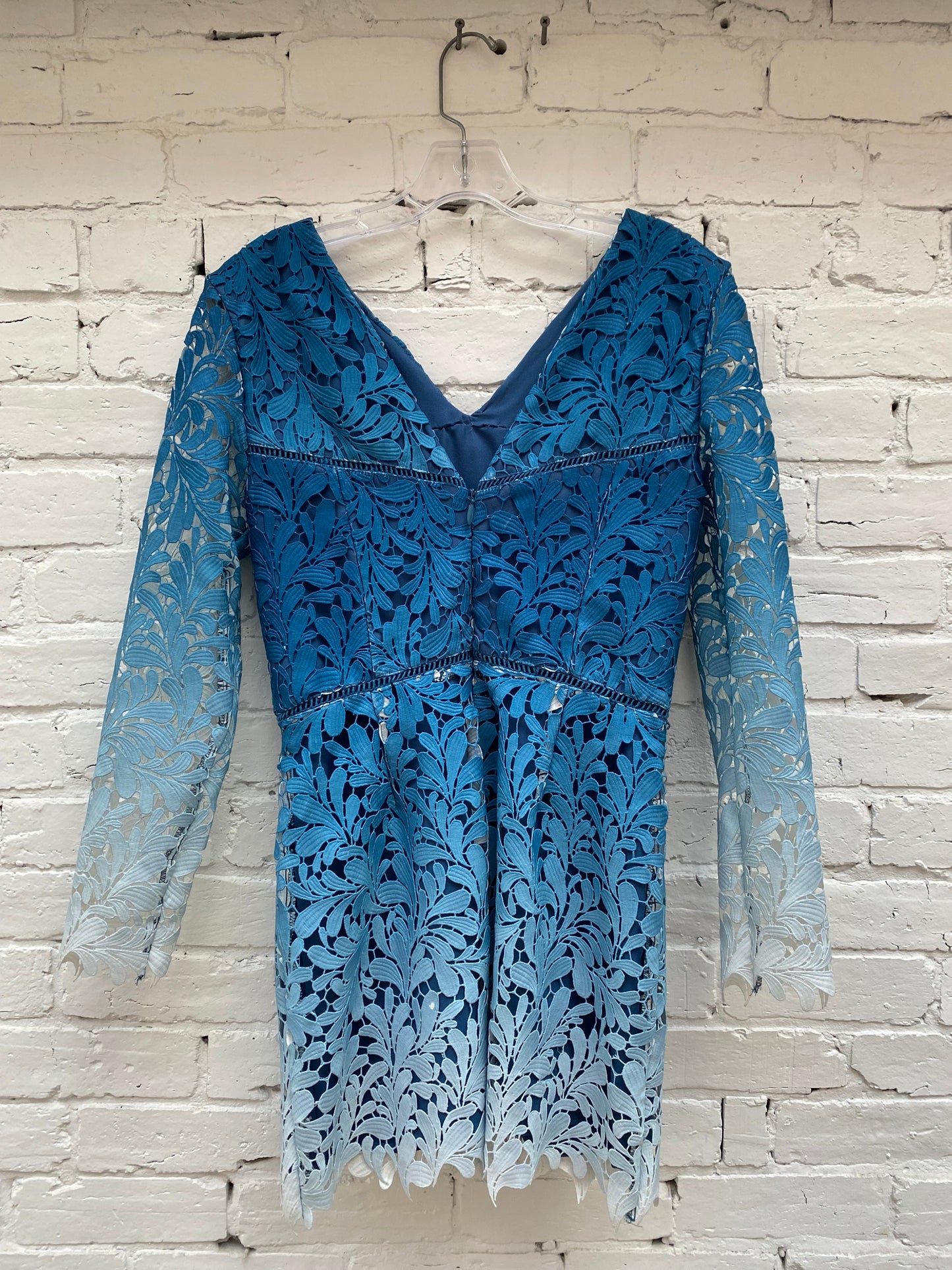 Adelyn Rae Blue Lace Dress/Romper, M