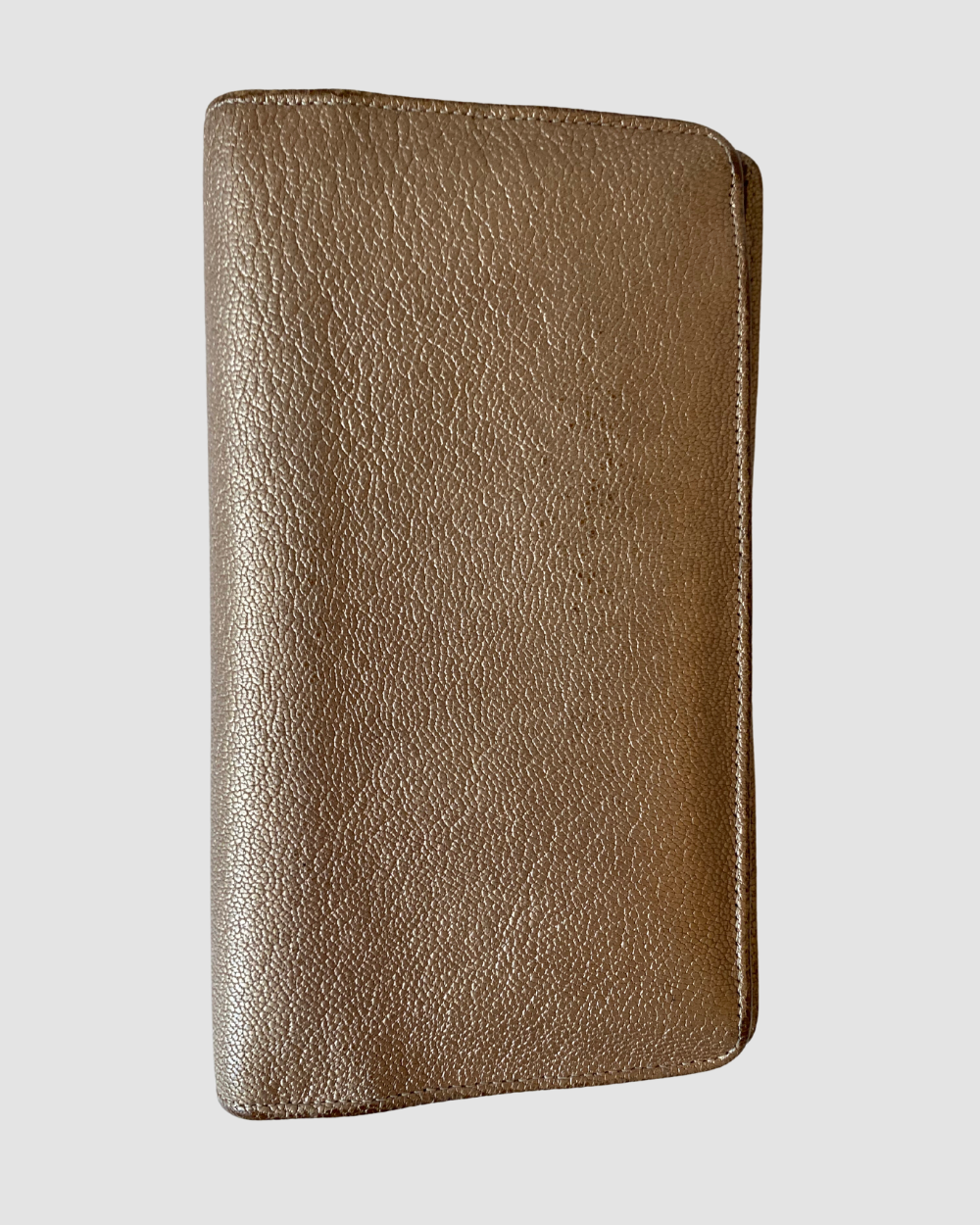 Chanel Vintage Metallic Gold Wallet As is