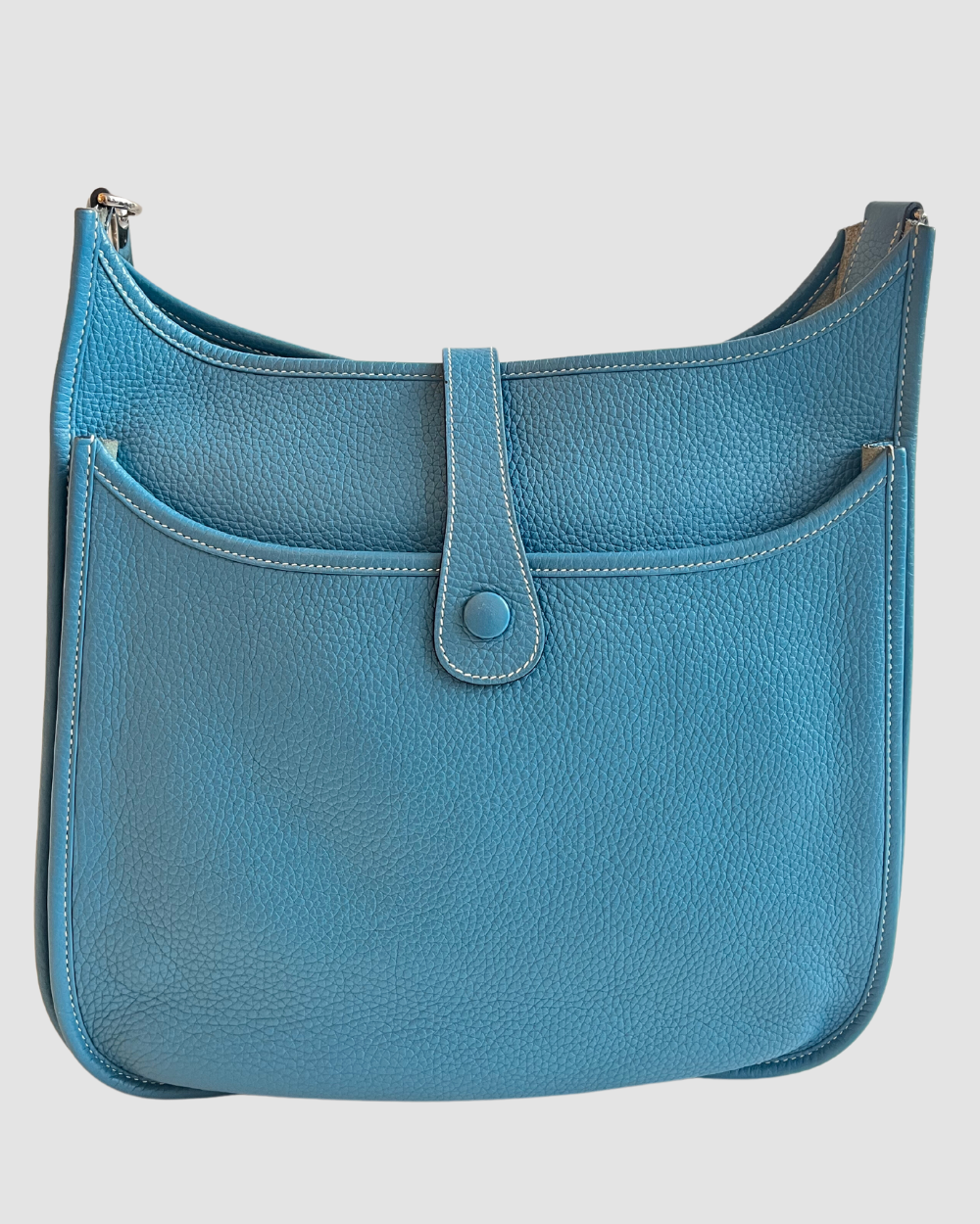 Hermes Evelyne GM Blue Jean Clemence PHW