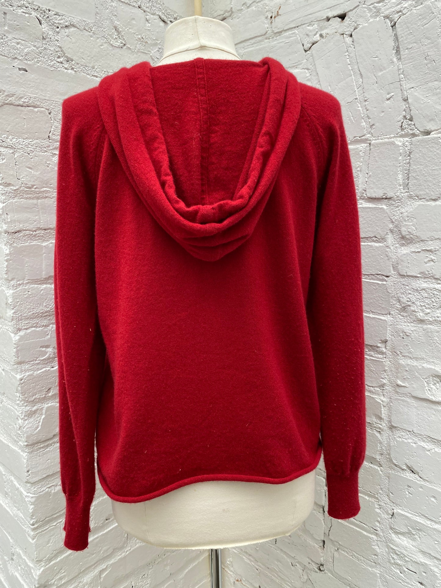 Skull Cashmere Red Skull Hood Sweater, S