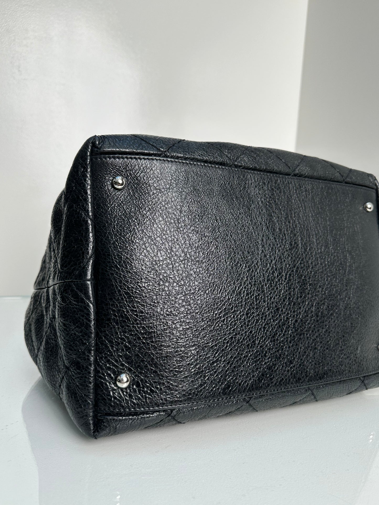 Chanel Black On The Road Calfskin Drawstring Tote SHW #14