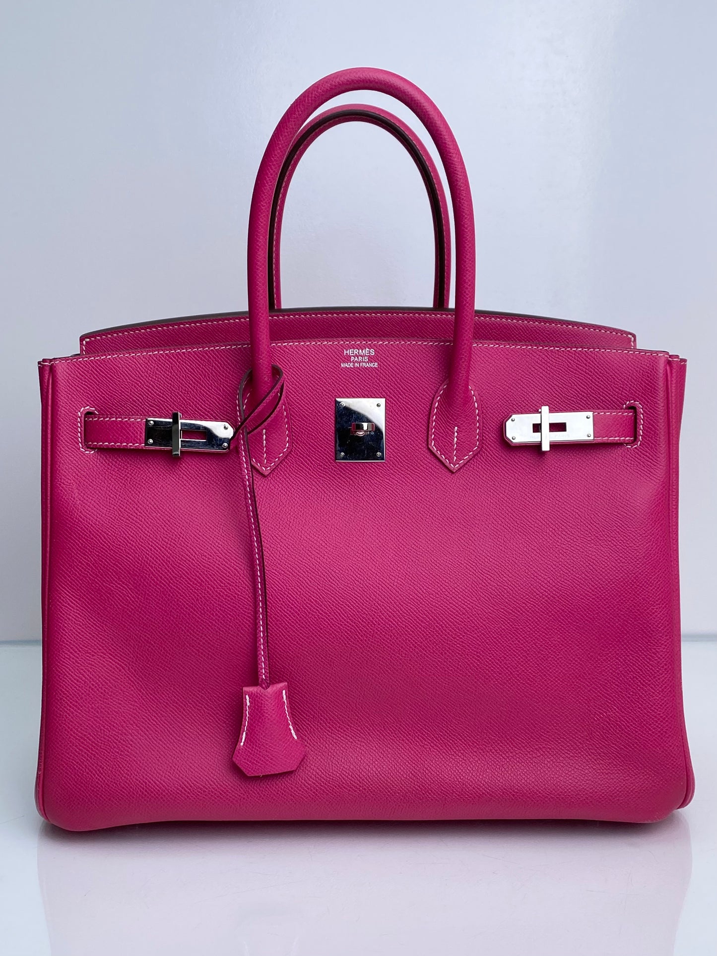 Hermes Birkin 35 Rose Tyrien Candy PHW #N