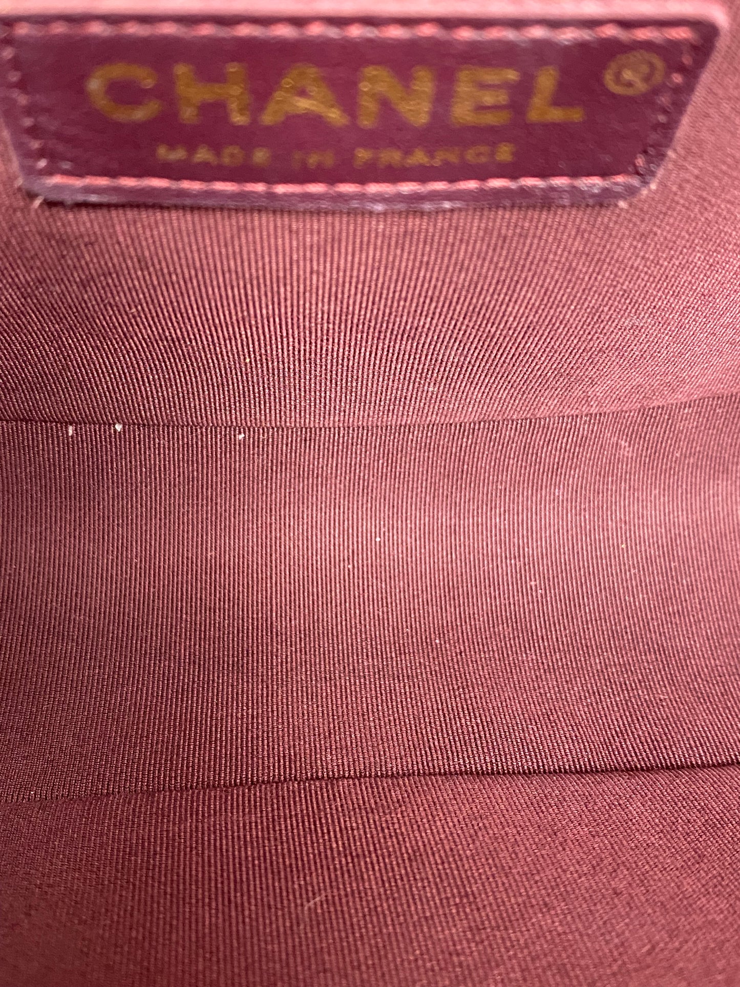 Chanel Wine Red Lambskin Medium Boy Bag GHW #23
