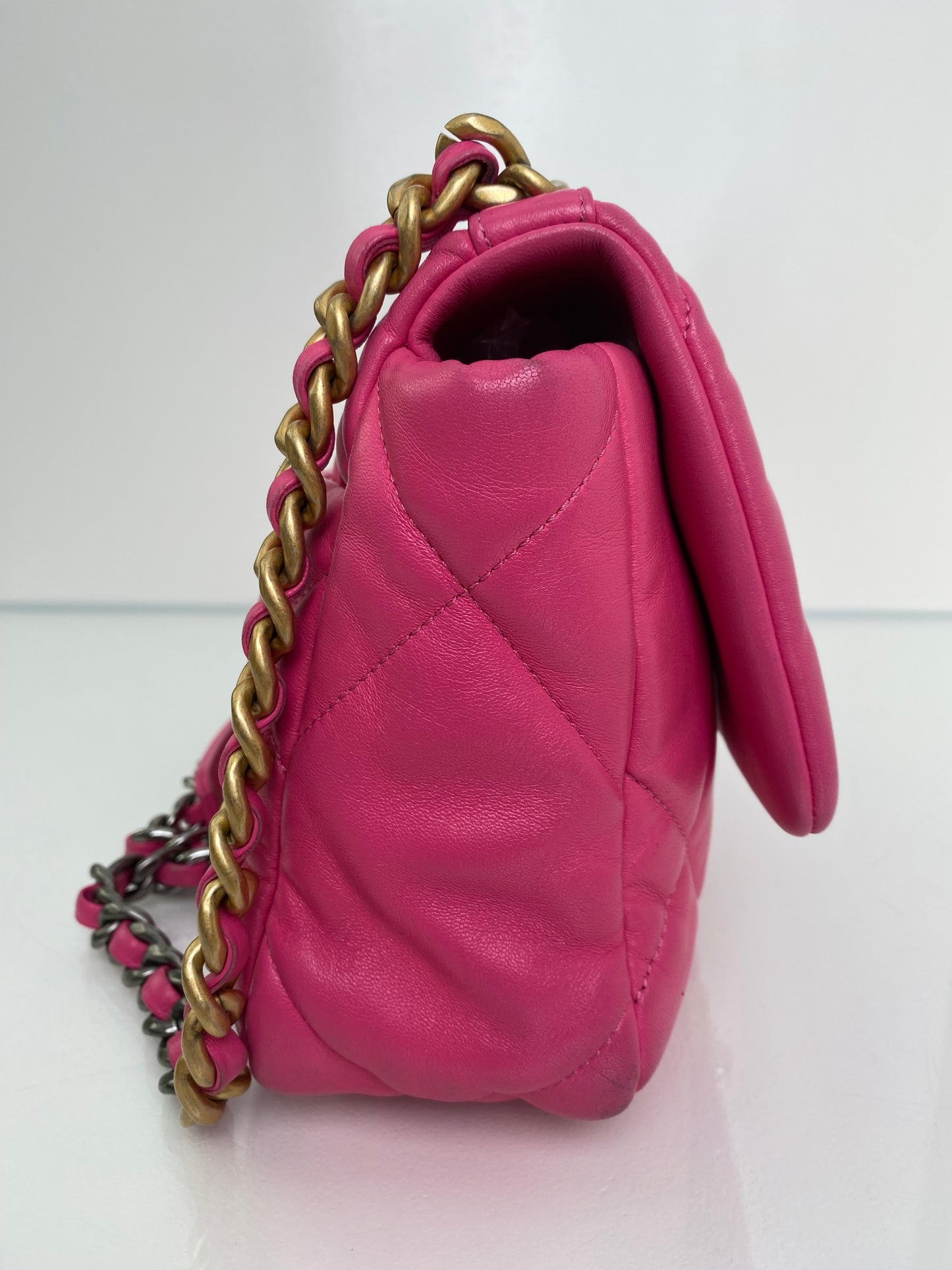 Chanel Pink 19 Medium Flap Bag TTHW