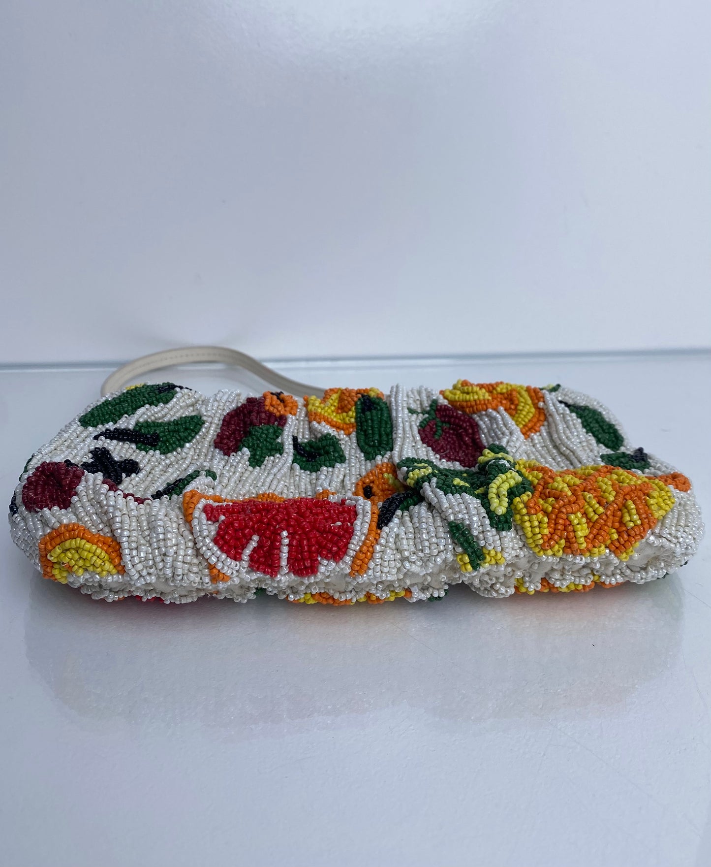 Staud White & Multicolor Beaded Fruit Bag SHW