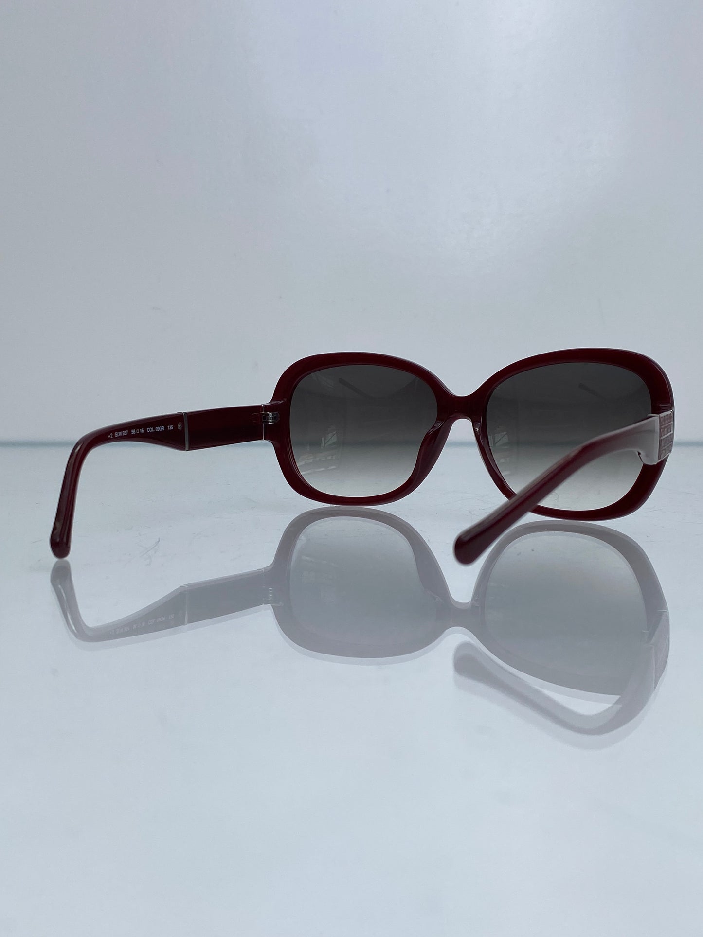 Loewe Burgundy Anagram Round Sunglasses