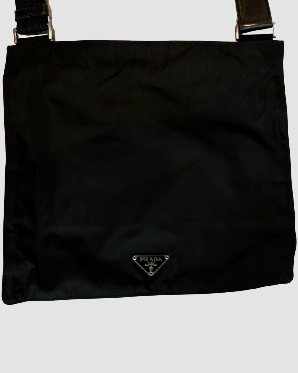 Prada Black Nylon Messenger Bag