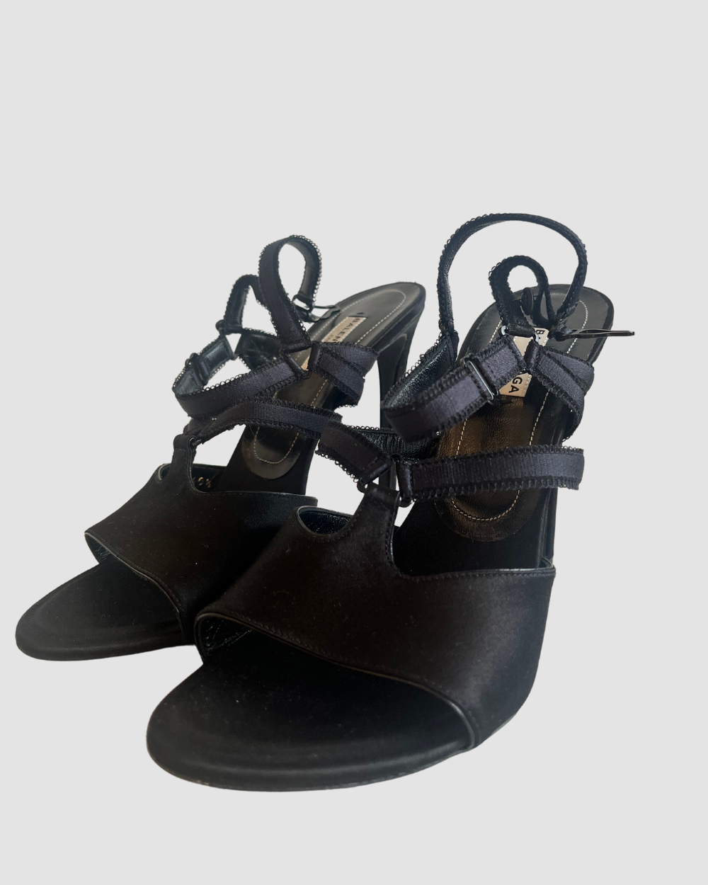 Balenciaga Black Strappy Heels