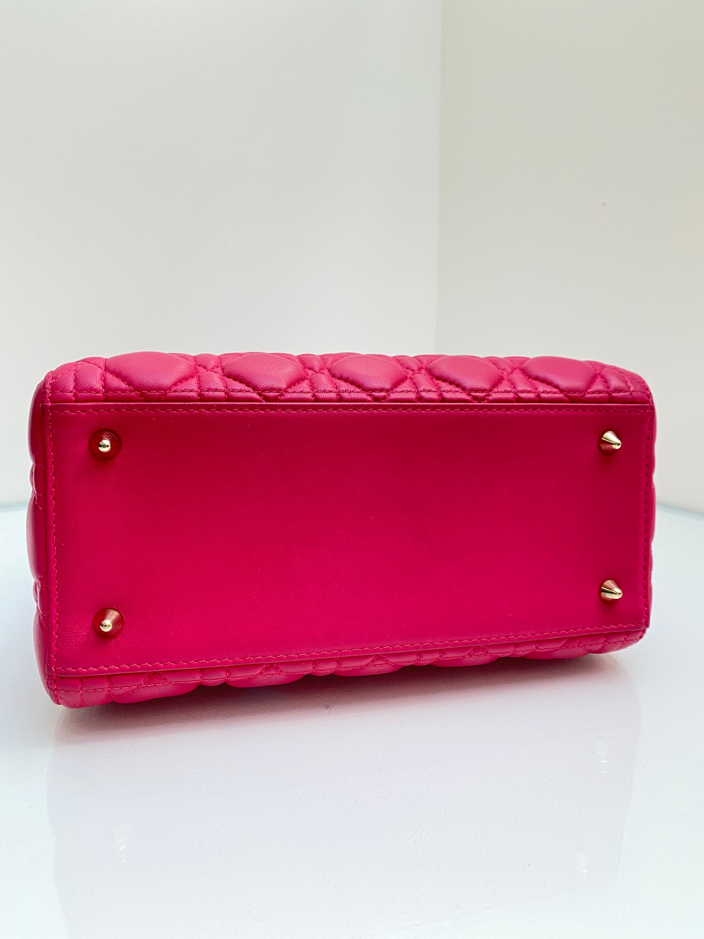 Christian Dior Pink Leather Lady Dior GHW