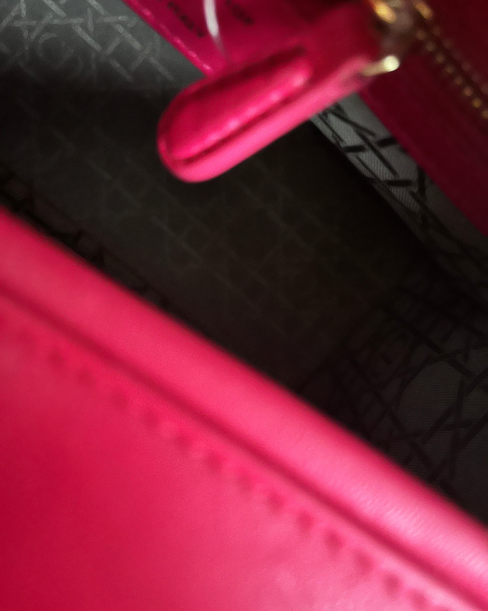 Christian Dior Pink Leather Lady Dior GHW