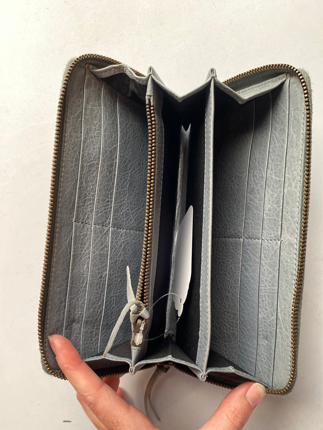 Balenciaga Grey Moto Wallet