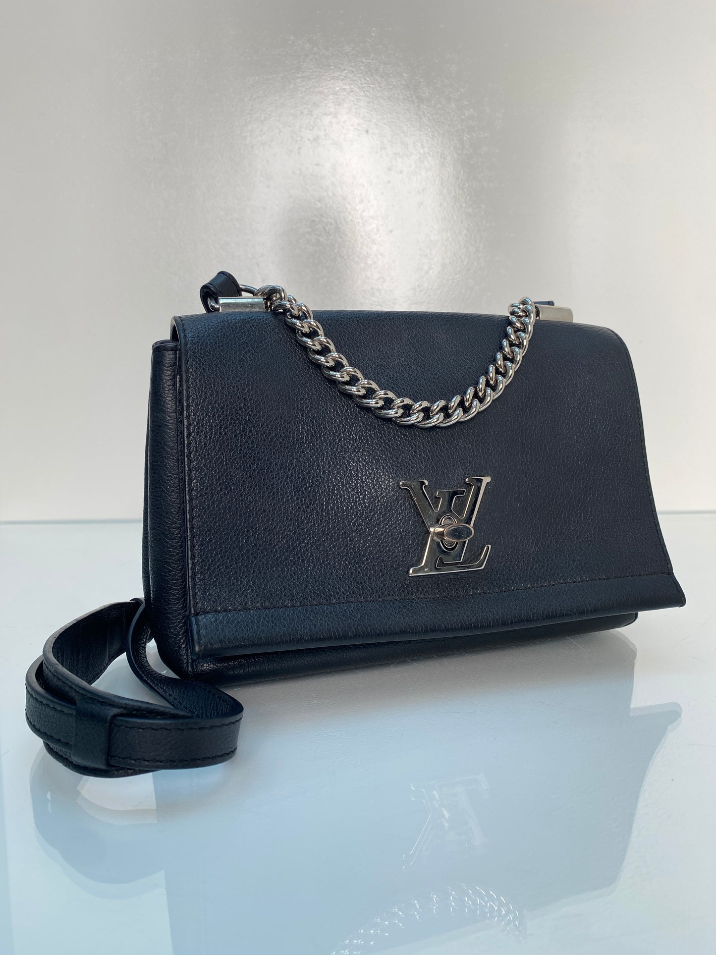 Louis Vuitton Black Lockme Bag SHW