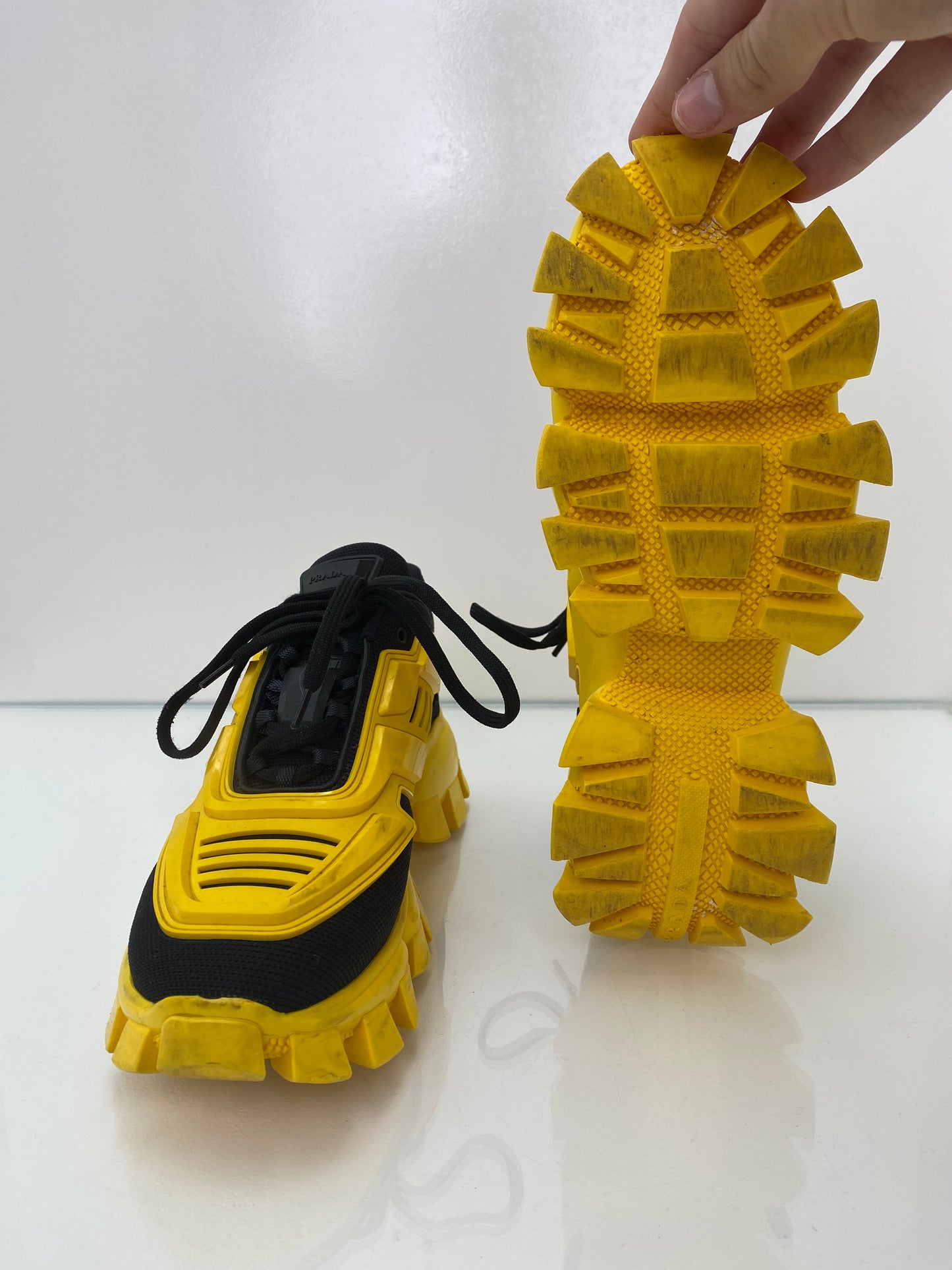 Prada Black/Yellow Sneakers, 39