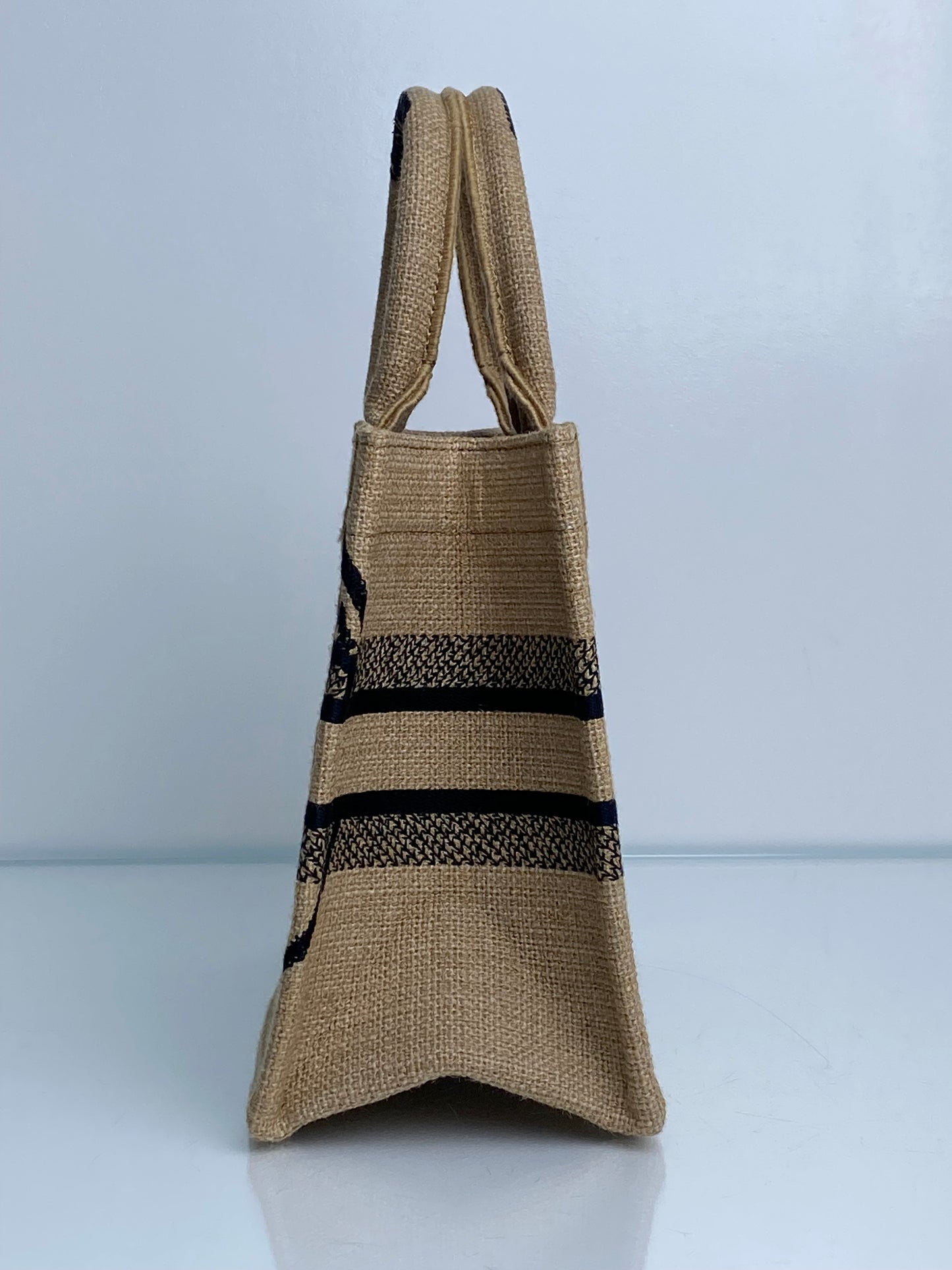 Christian Dior Jute Small Logo Book Tote